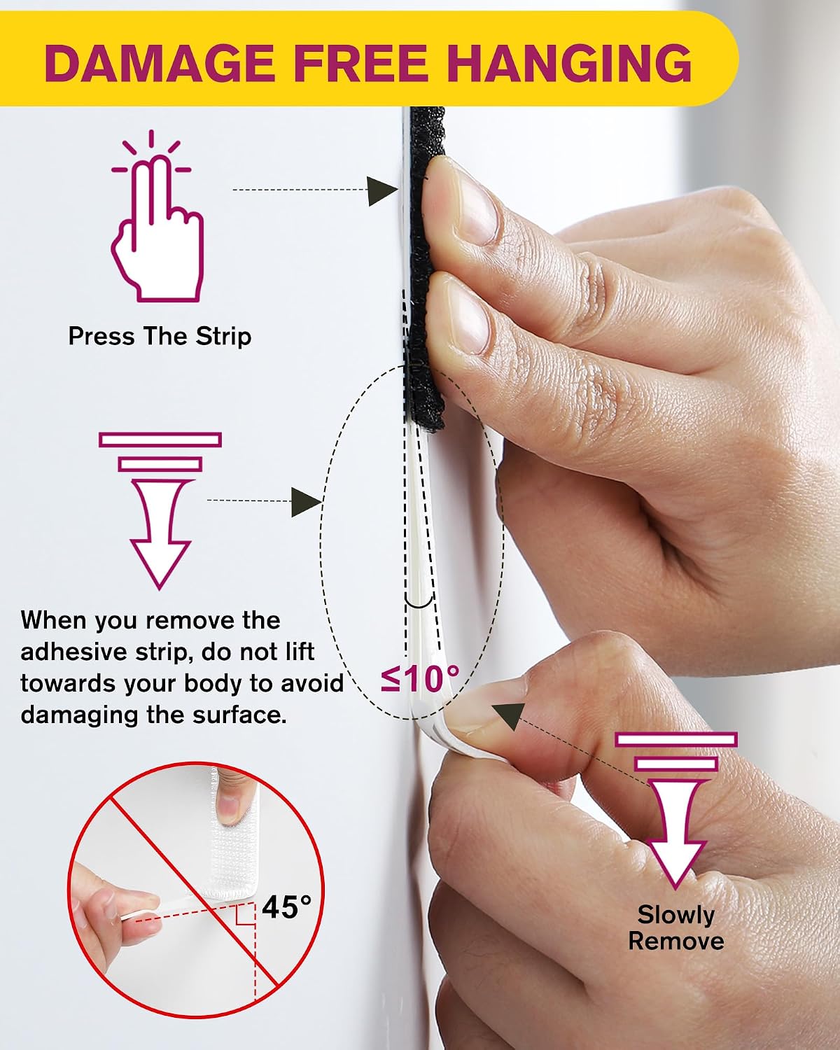Detalle 2 de EMITEVER Picture Hanging Strips XL 20 Pairs 7.2 KG