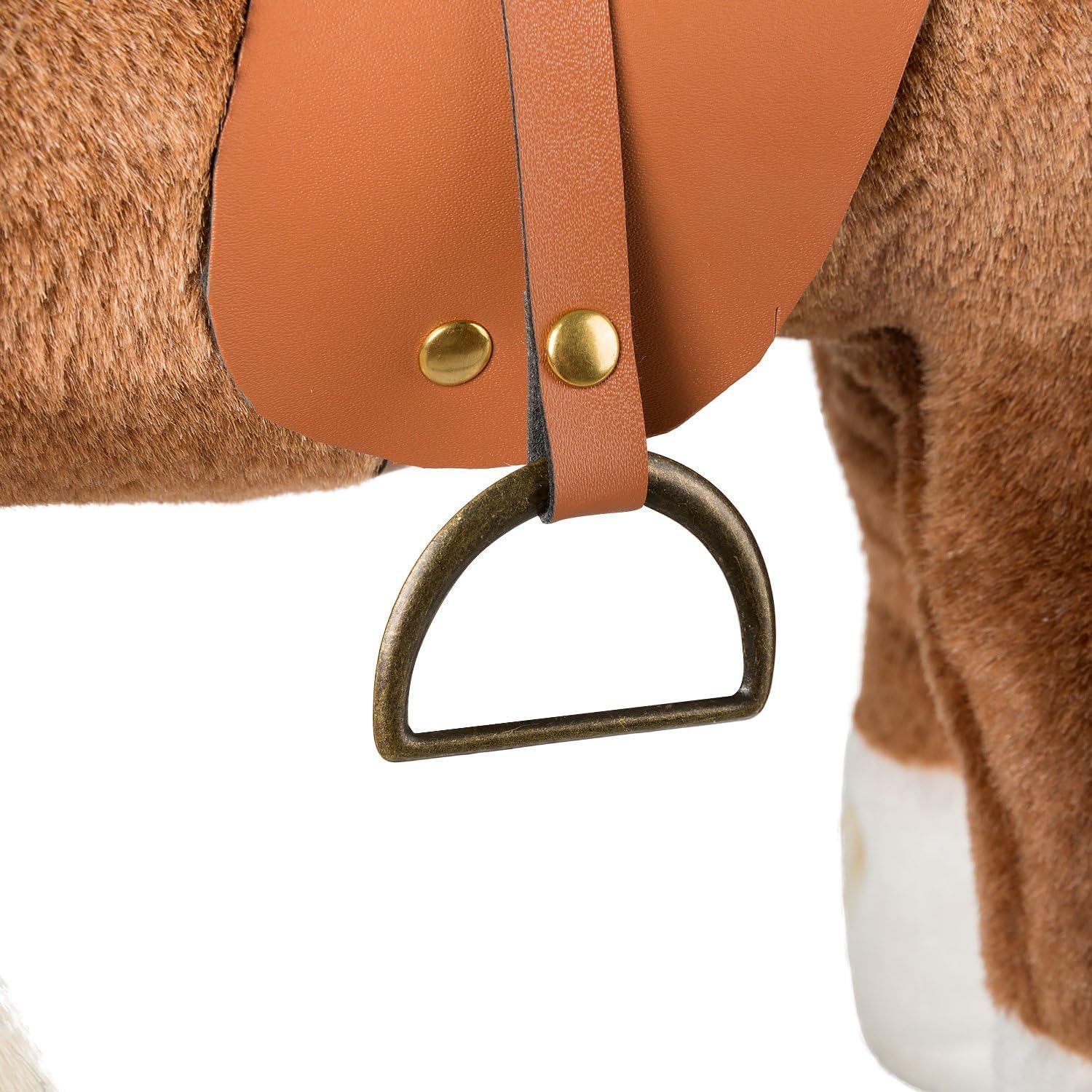 Thumbnail 6 de BEJOY cheval en peluche avec selle et accessoires – 28 cm, marron