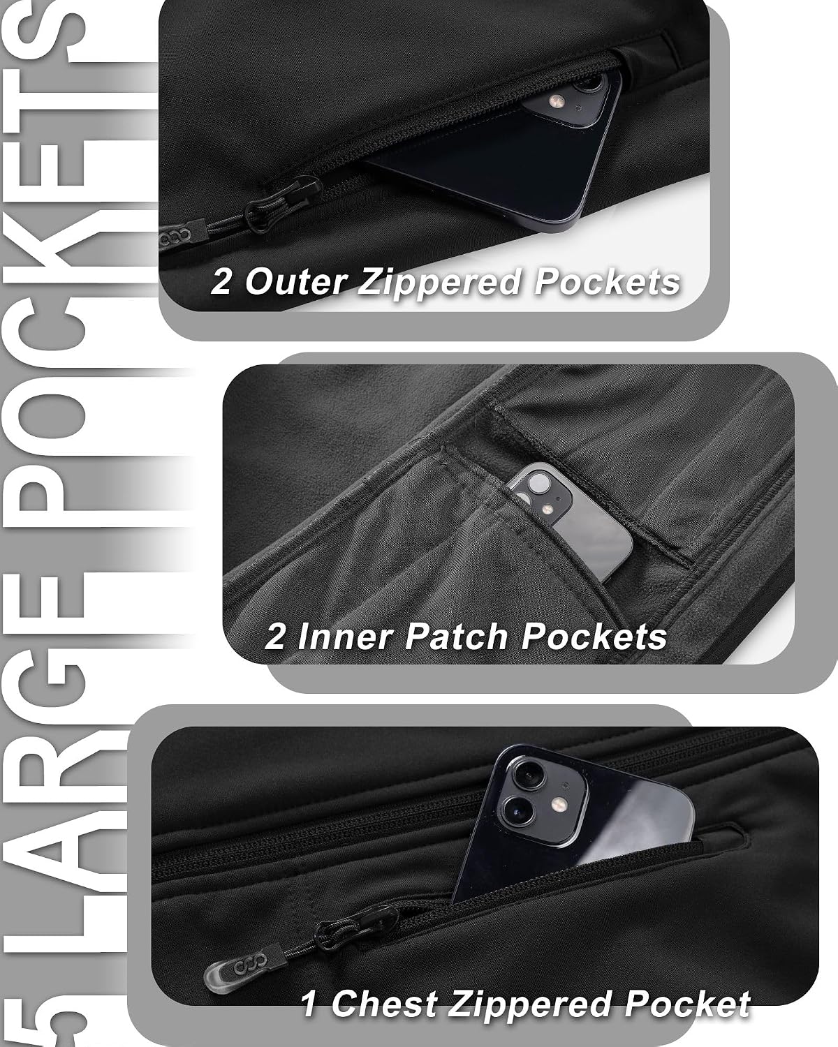 Thumbnail 4 de 33,000ft Damen Softshell Weste mit abnehmbarer Kapuze