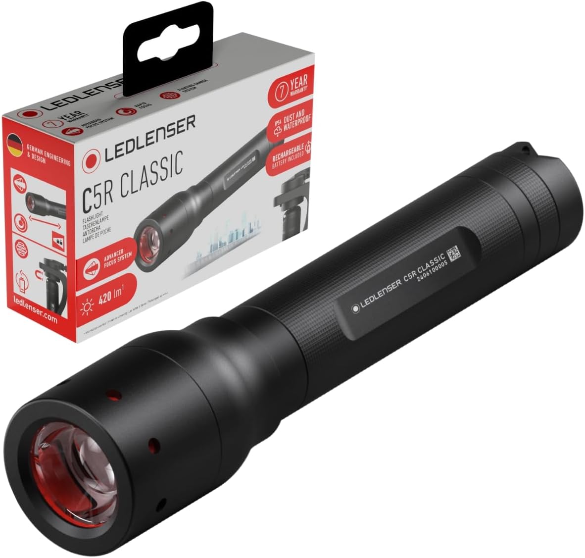 Thumbnail 6 de Ledlenser C3R Classic rechargeable LED torch (140 lumen) with adjustable focus