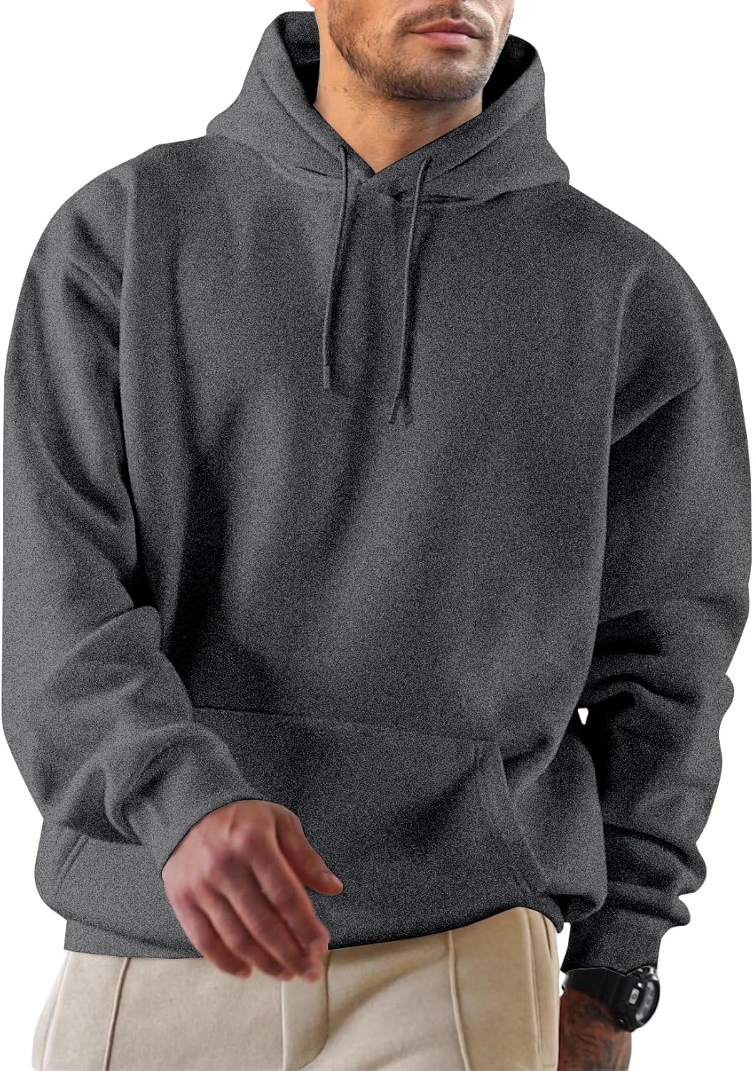 Thumbnail 3 de JMIERR Herren-Hoodie Freizeitpullover mit Kordelzug und Kängurutasche