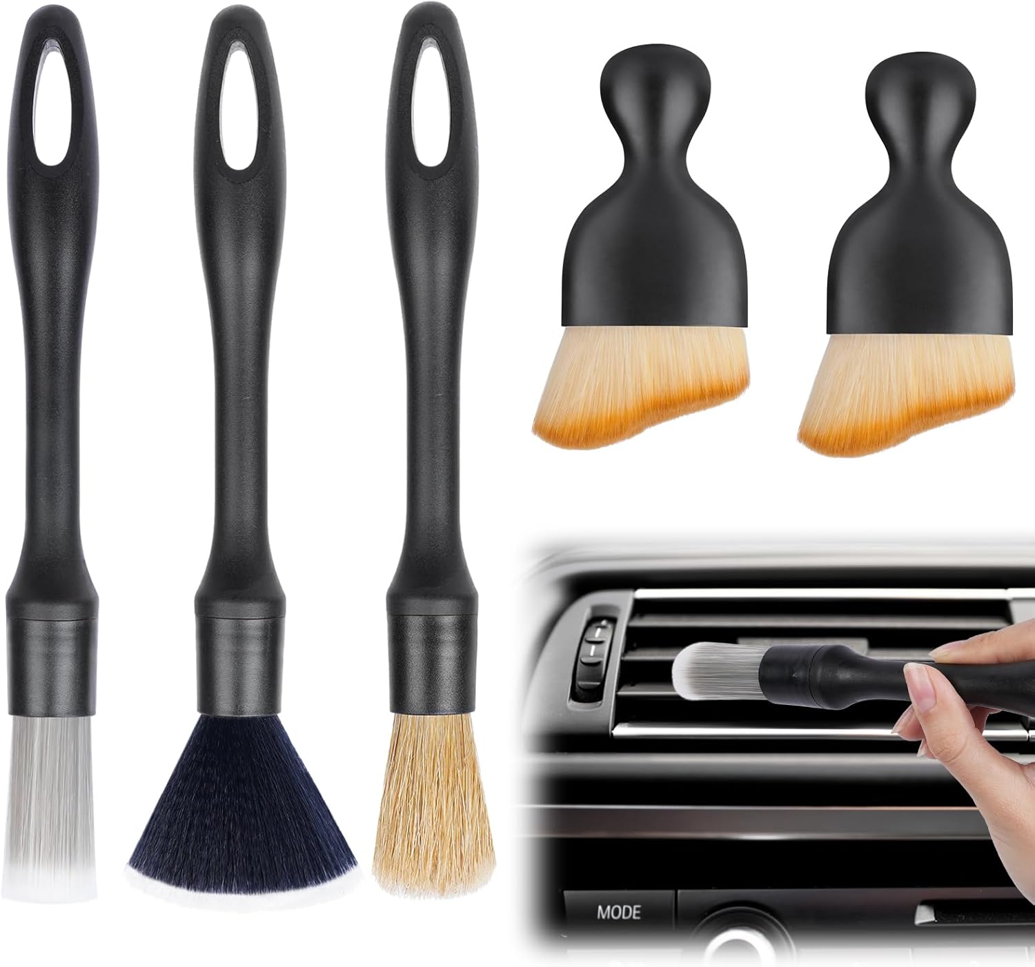 Detalle de URAQT 5 piece car detailing brush set