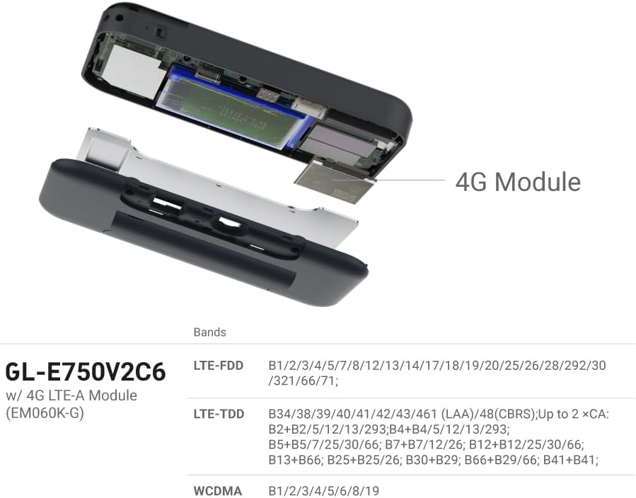 Thumbnail 5 de GL.iNet GL-E750V2 (MUDI) 7000mAh Portable Hotspot