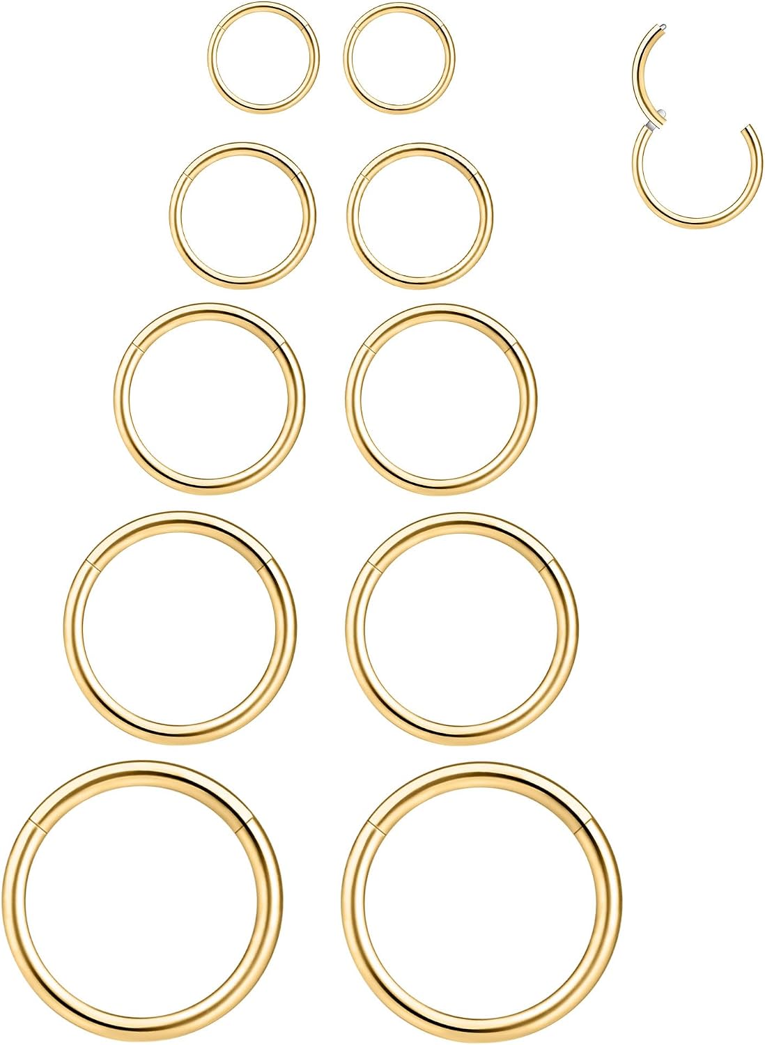 Detalle de LEE&RO Septum Clicker Rings 16G
