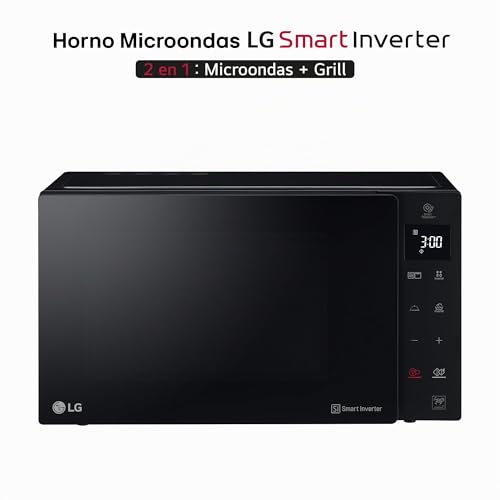 Detalle 2 de LG MH6535GDS Smart Inverter: Microondas 1000 W con grill 900 W, 25 L, negro