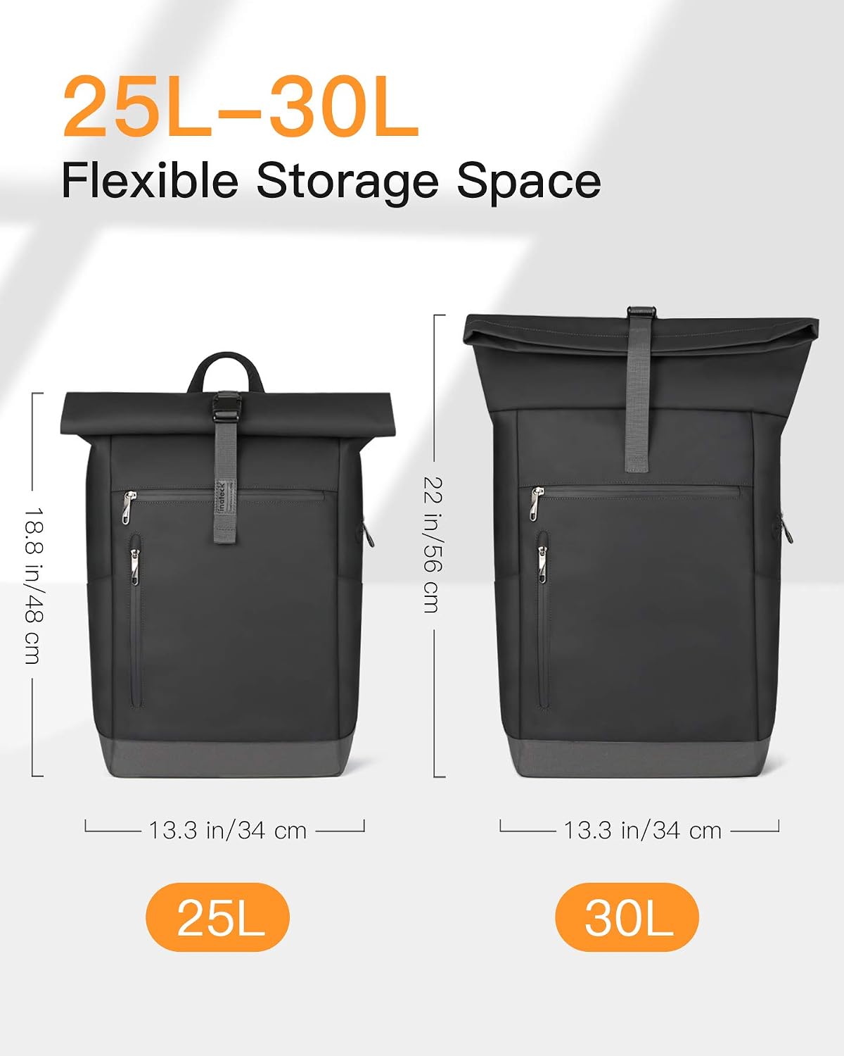 Detalle 2 de Inateck RollTop Rucksack 25–30L