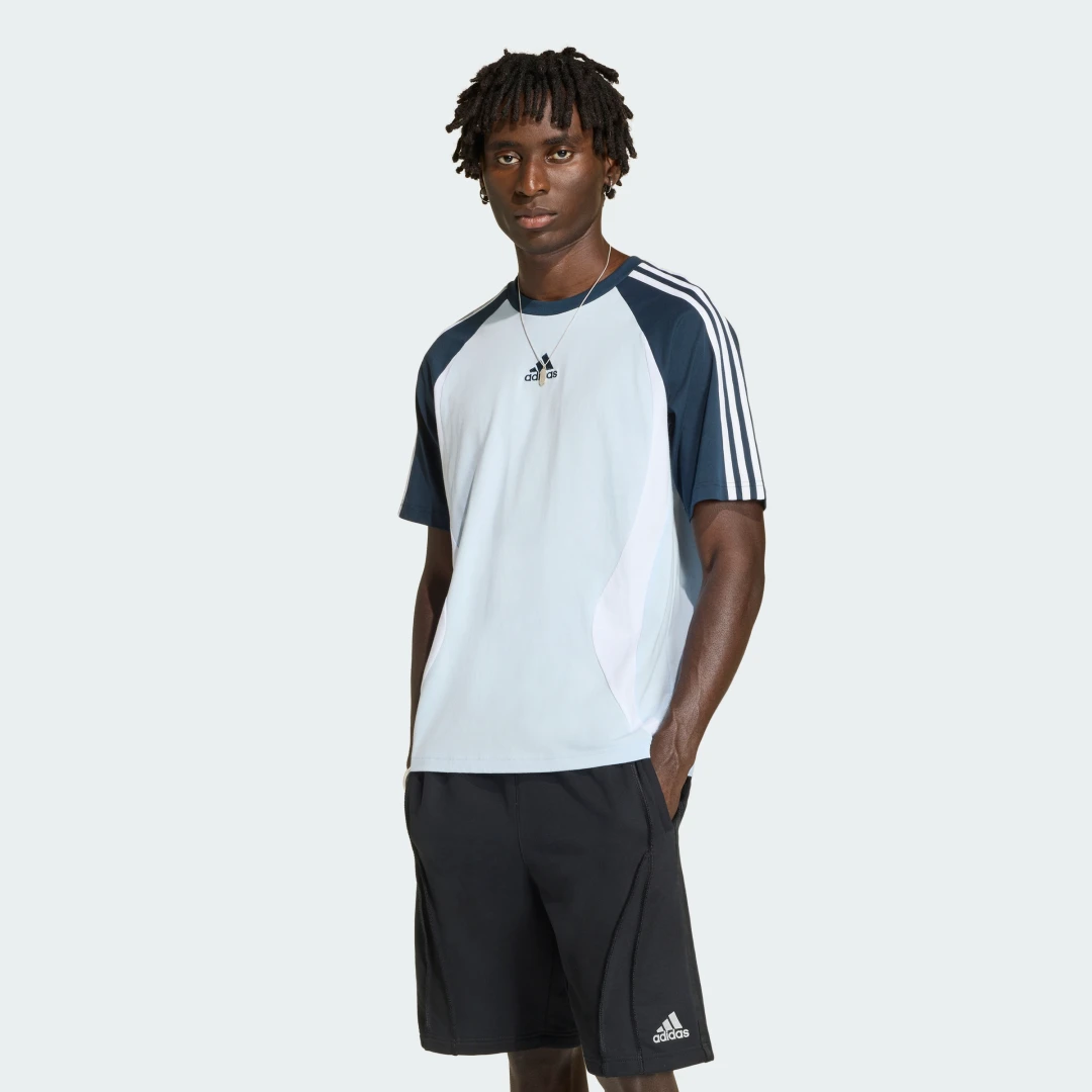 Detalle de Camiseta de algodón Adidas Adicolor Teamgeist — azul