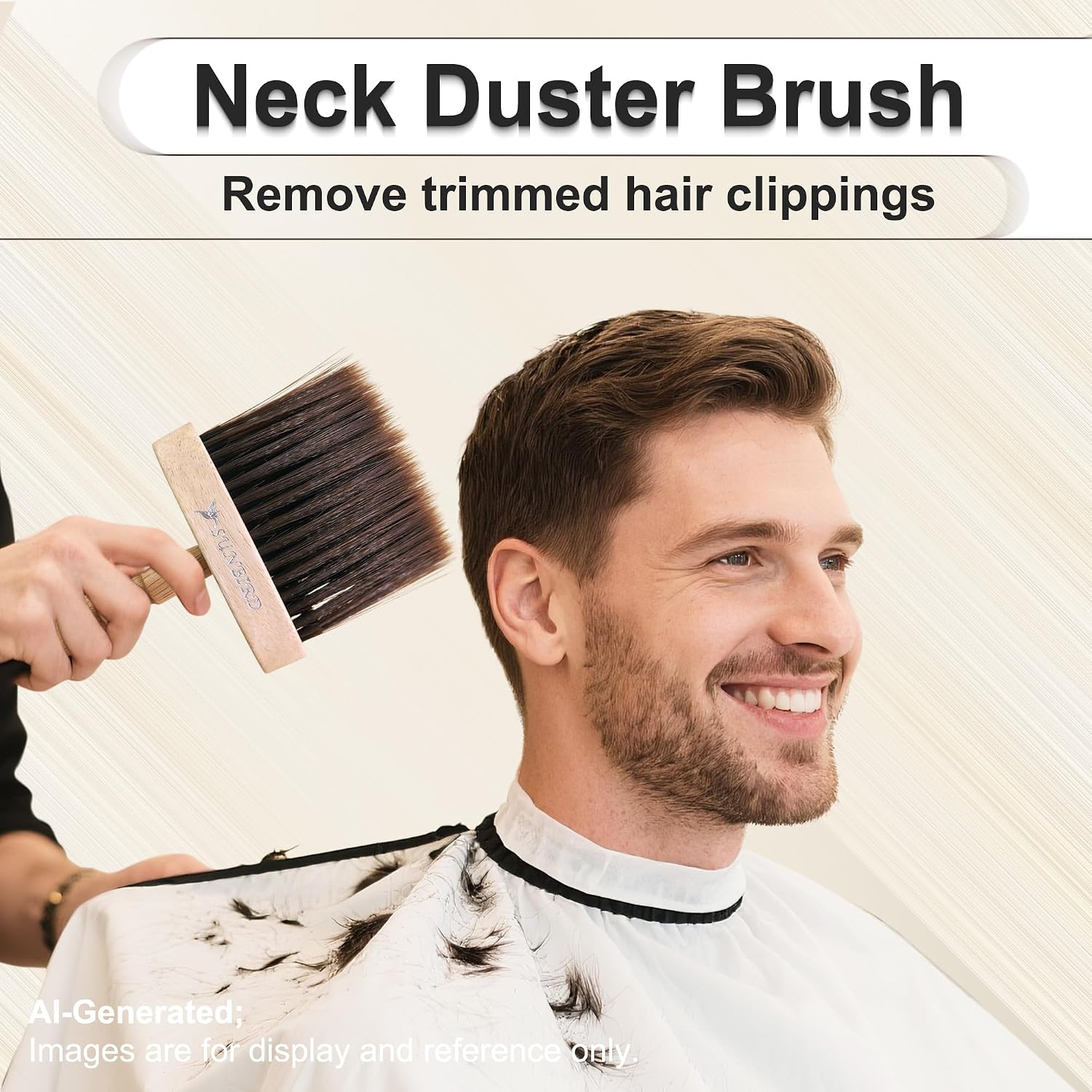 Detalle 2 de SUNBIRD Neck Duster Brush with Nylon Bristles