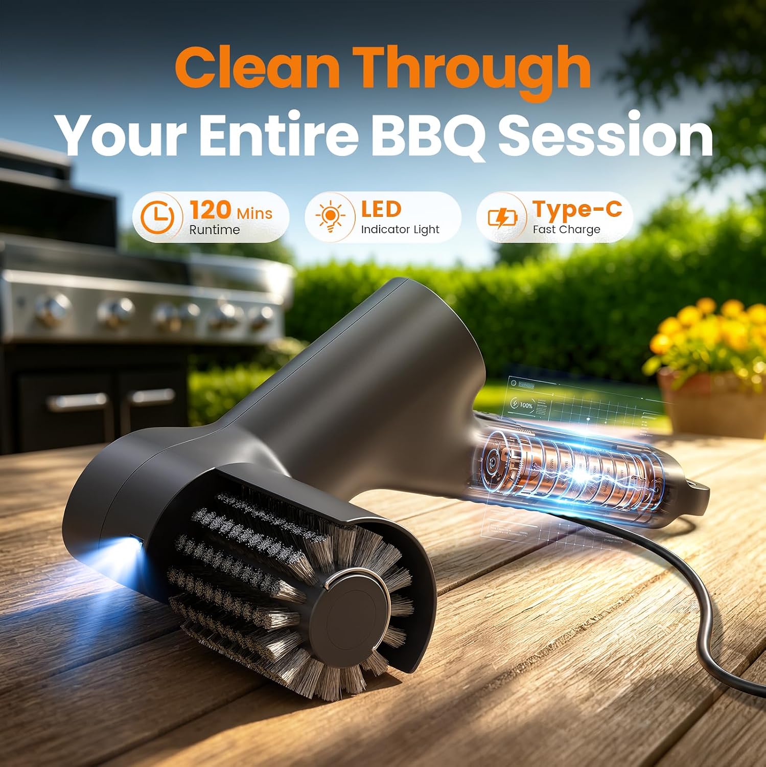 Detalle de Electric Grill Brush, 3-Speed