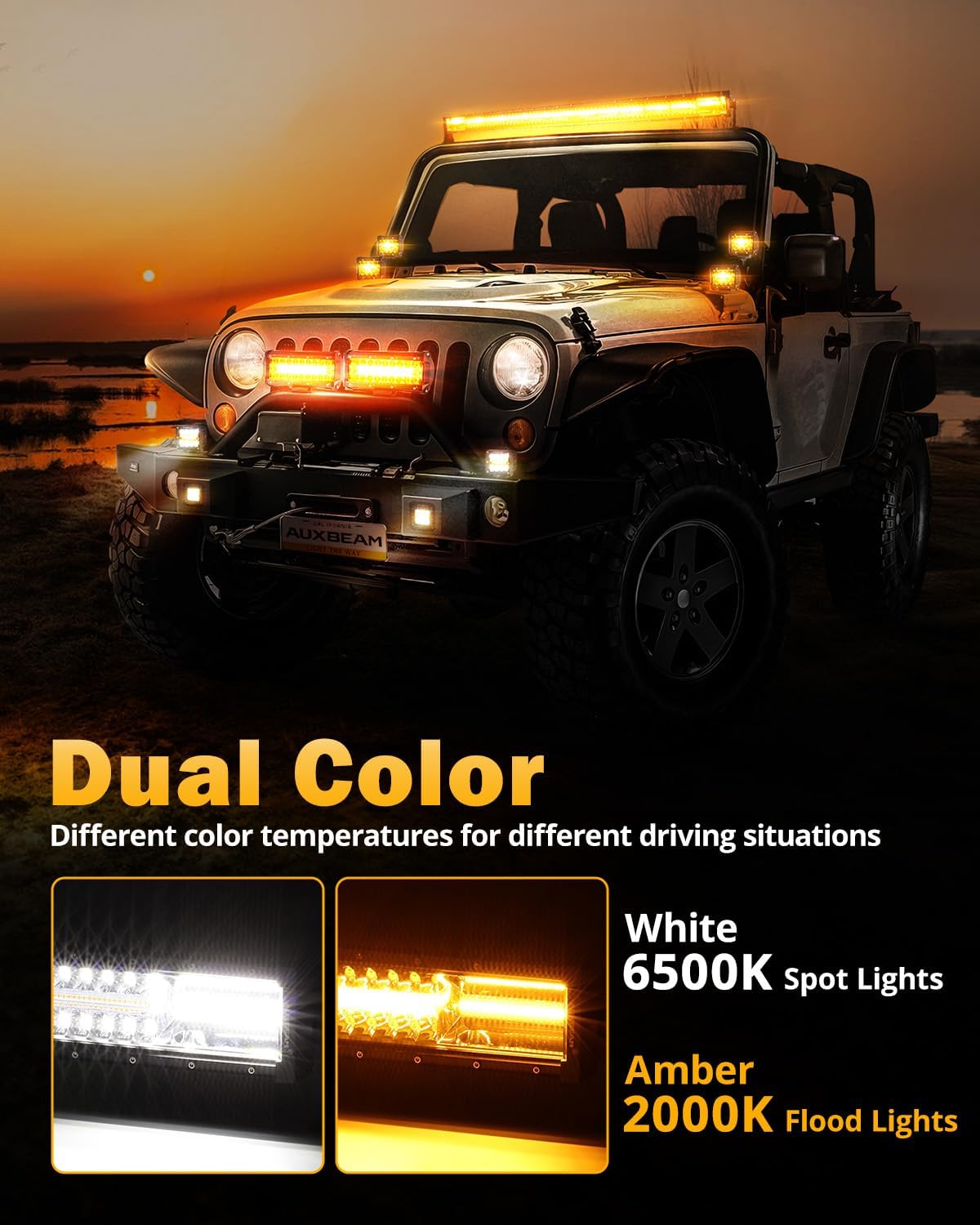 Thumbnail 4 de Auxbeam 30-Inch 180W Dual-Color Light Bar