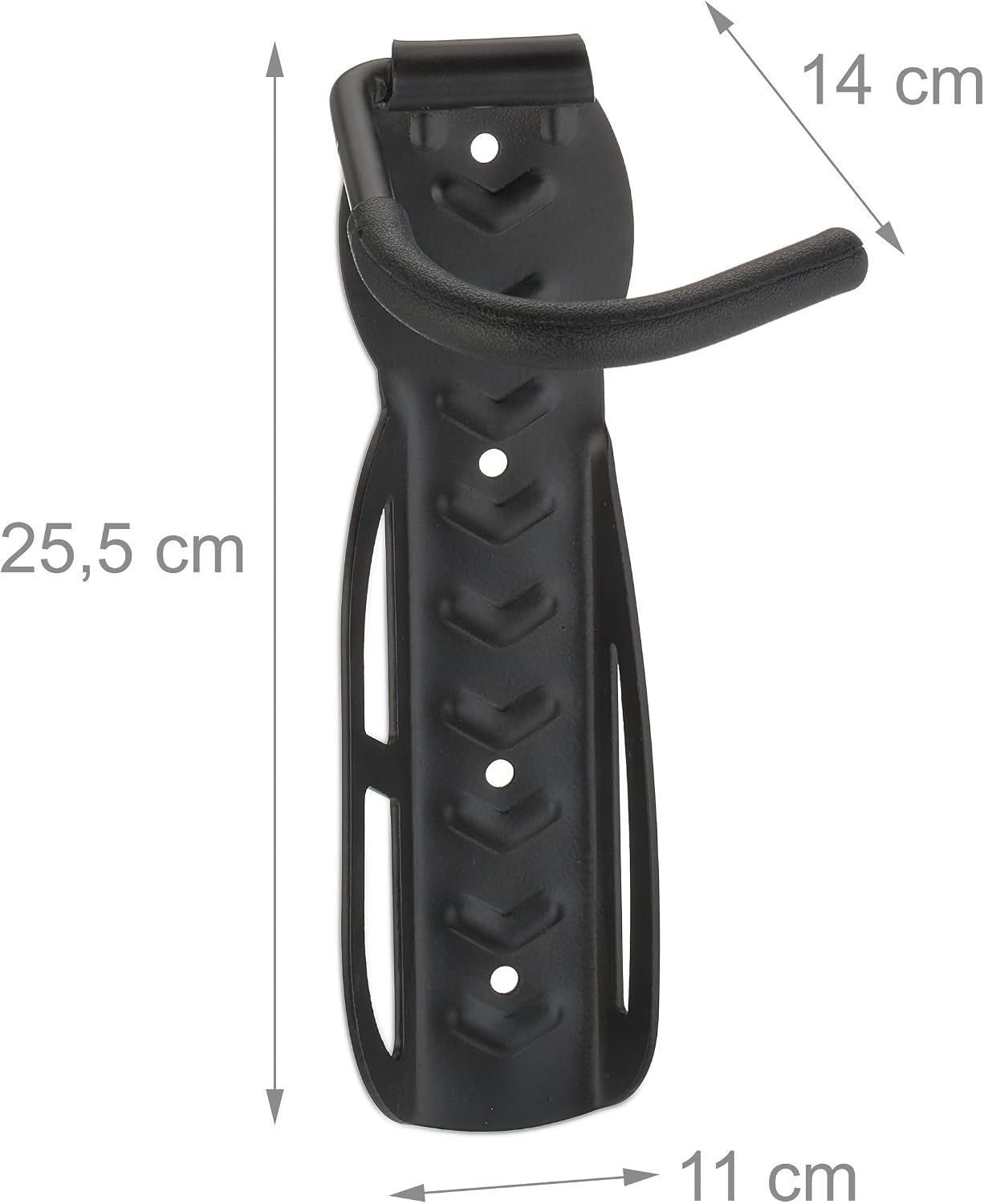 Detalle de Relaxdays support vélo mural en métal (lot de 6) pour suspendre jusqu’à 25 kg