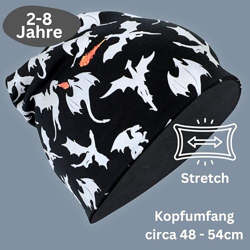 Thumbnail 2 de HECKBO Drachen Beanie Mütze & Loop-Schal – Reflektierend, Baumwolle, 48–54 cm, 2–8 Jahre