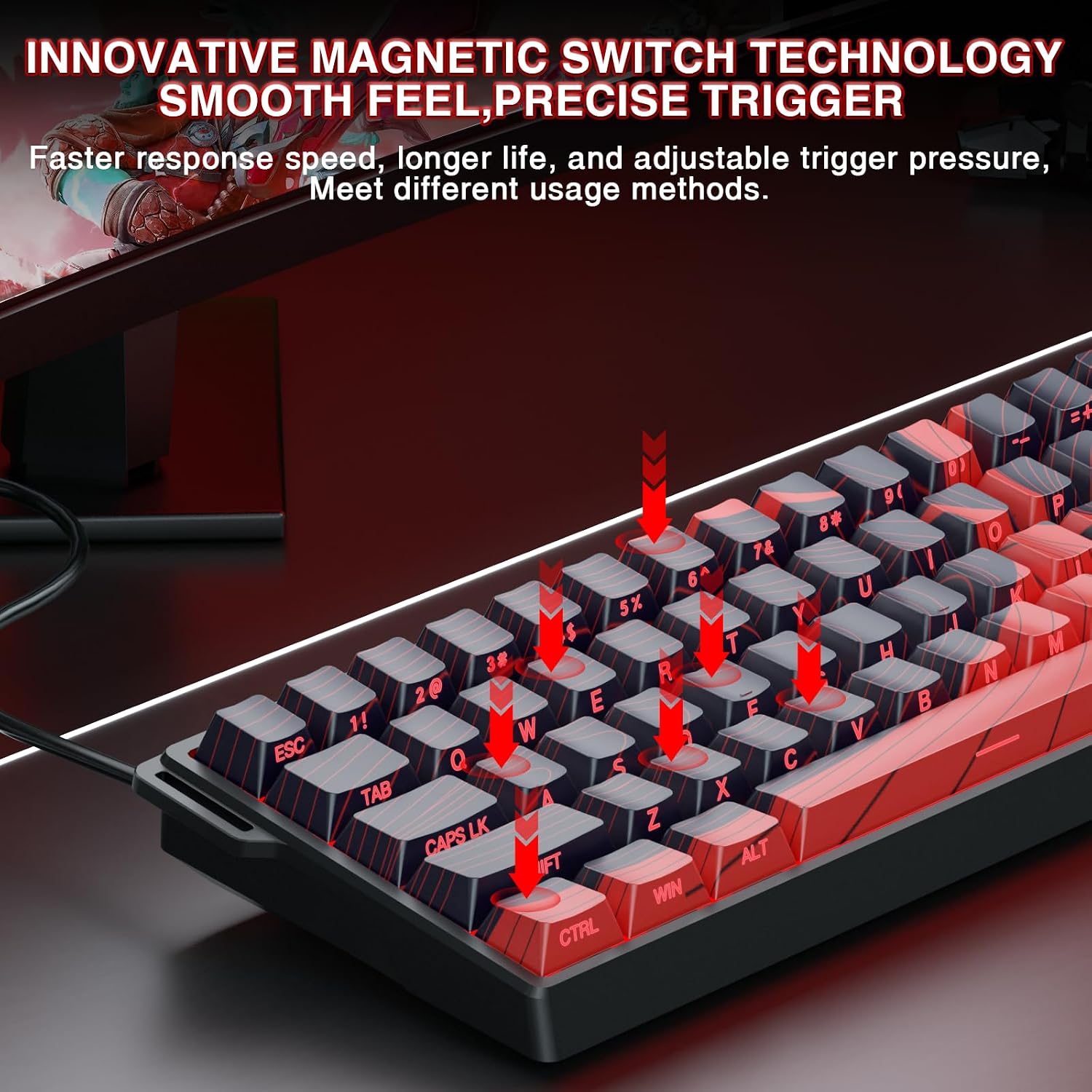 Detalle 2 de AULA WIN60HE MAX Gaming Tastatur mit 8000 Hz