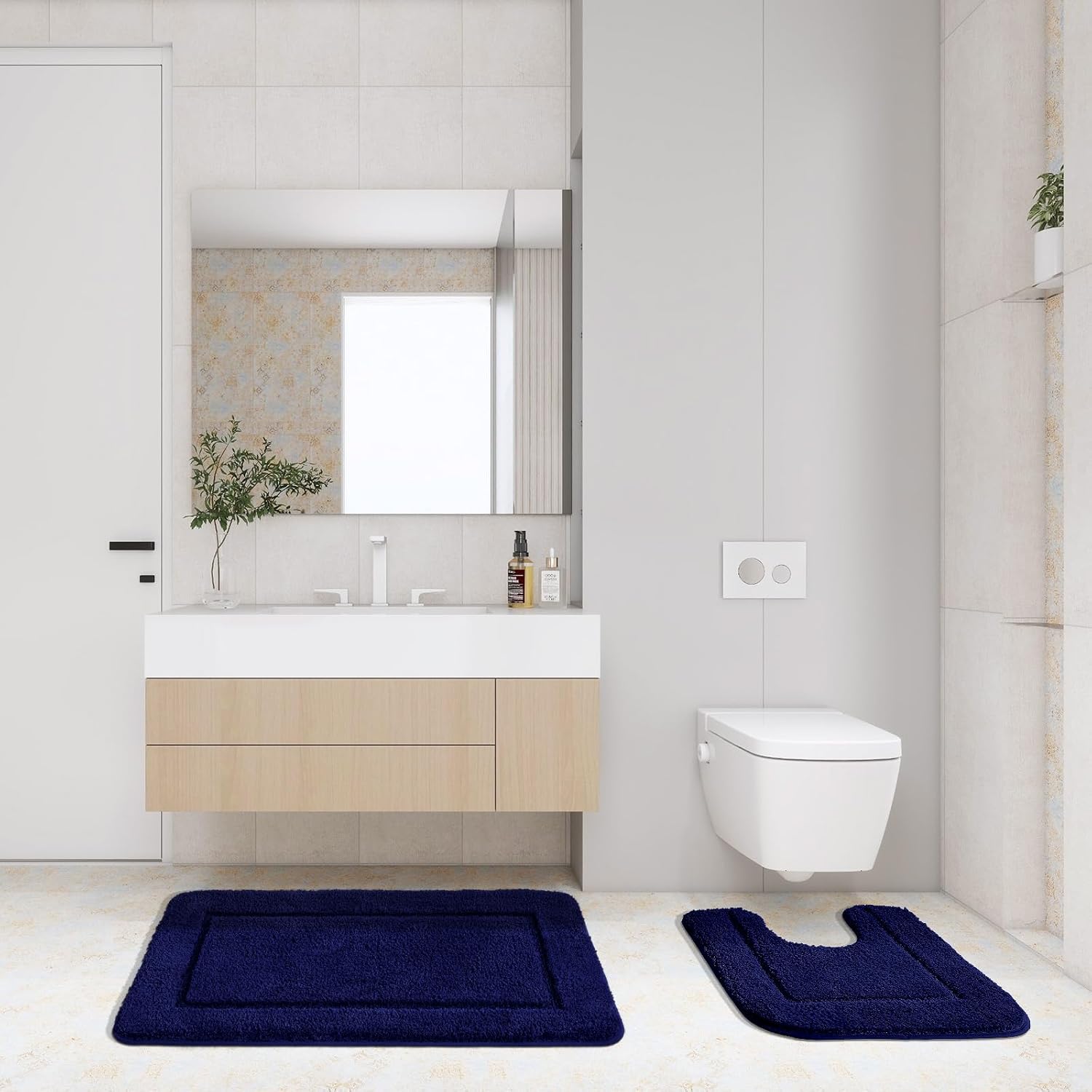 Thumbnail 6 de SOANNY Navy Blue Bath Mat 60x150 cm