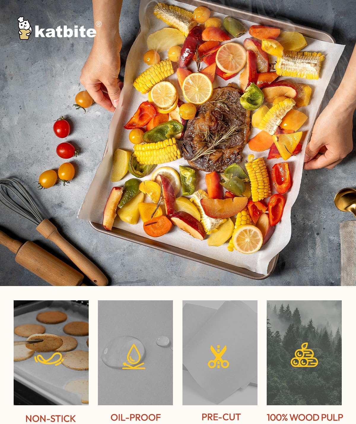 Thumbnail 3 de Katbite Parchment Paper Sheets 9x13 in