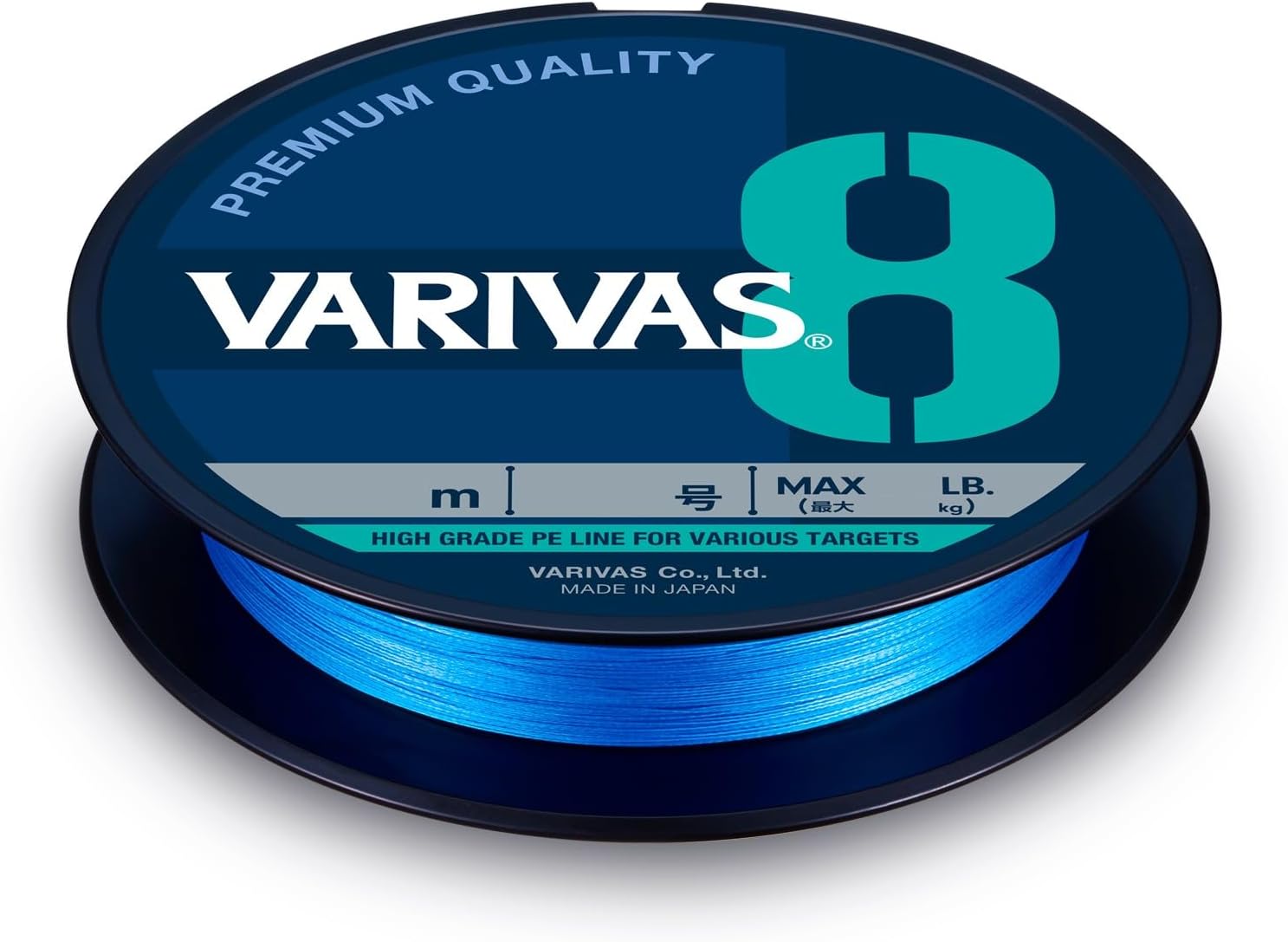 Detalle de バリバス VARIVAS 8 13625 PEライン 1.5号 オーシャンブルー 150m・8本撚り