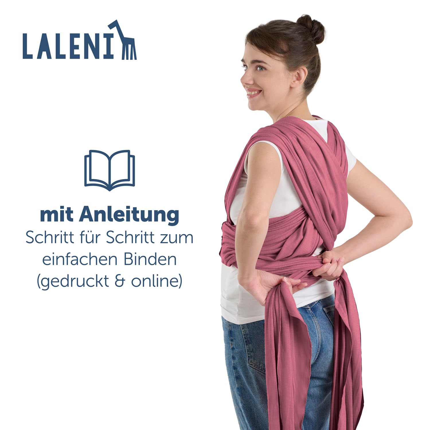 Thumbnail 6 de Laleni Tragetuch Baby – Neugeborenes bis 15 kg aus 100% Baumwolle, OEKO-TEX zertifiziert, 5,10 m