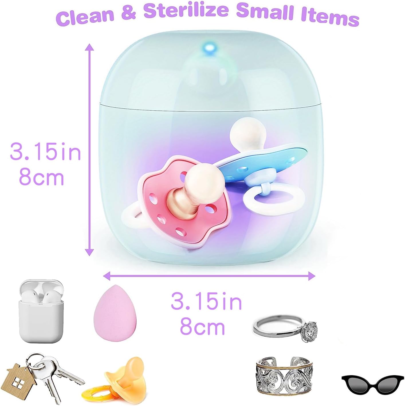 Detalle 2 de Portable Dummy Steriliser UV-C Box 3 mins