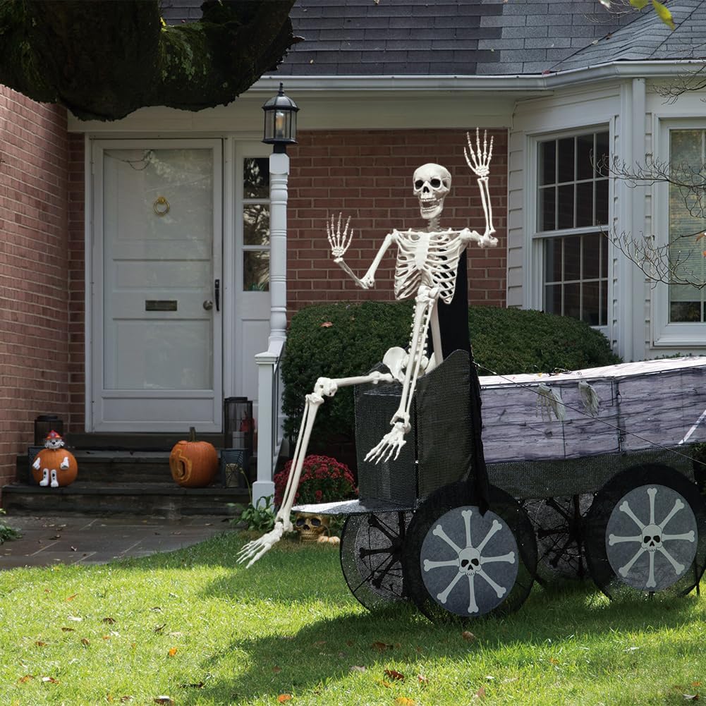 Detalle 1 de UMEELR 5.9 FT Poseable Life-Size Skeleton for Halloween Decor