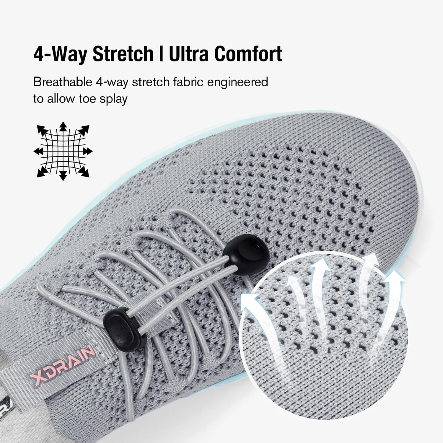 Detalle 2 de KOLILI Women's Stylish Water Shoes: Arch Support Tennis Walking Shoes for Water & Travel