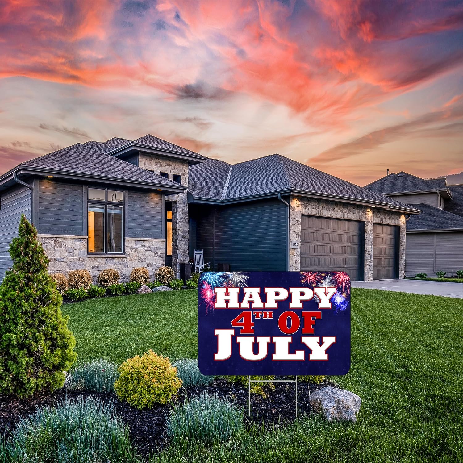 Detalle de 4th of July Yard Sign, 17 x 13 Inches
