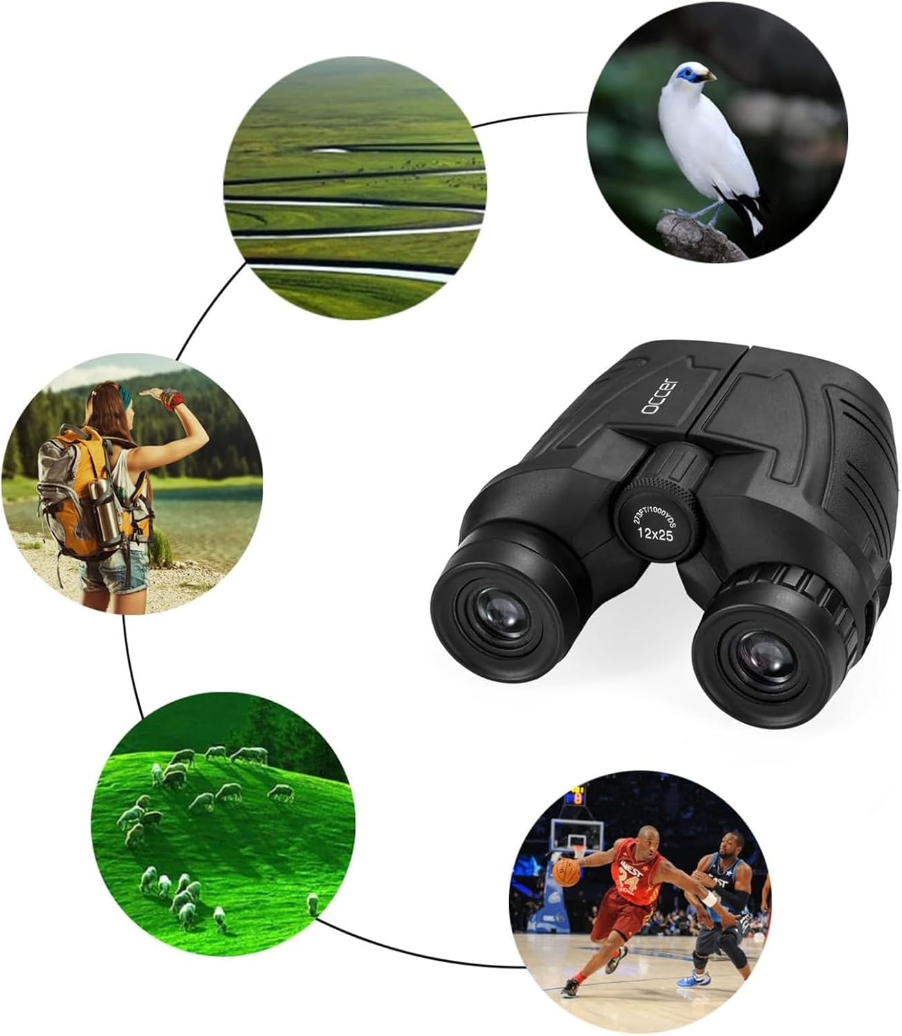 Thumbnail 5 de occer Kompakte Fernglas 12x25 – Fernglas für Outdoor-Aktivitäten 🔭