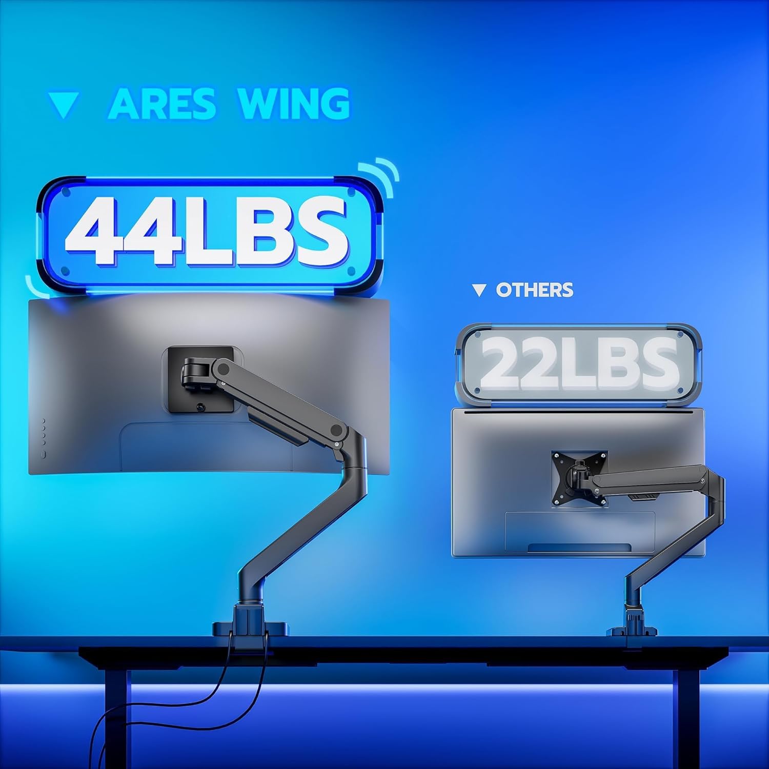 Thumbnail 1 de ARES WING Ultrawide Monitor Arm 44 lbs