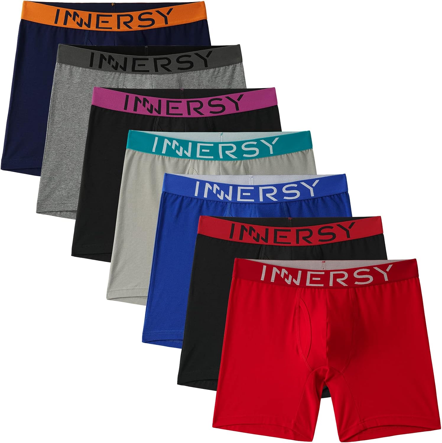 Detalle de INNERSY Men's Cotton Underwear 7-Pack boxer briefs 🩲
