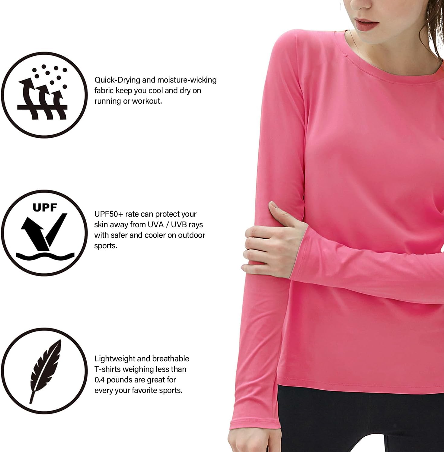 Thumbnail 2 de WISMBOX Women's Long Sleeve Rash Vest with UPF 50+ Sun Protection