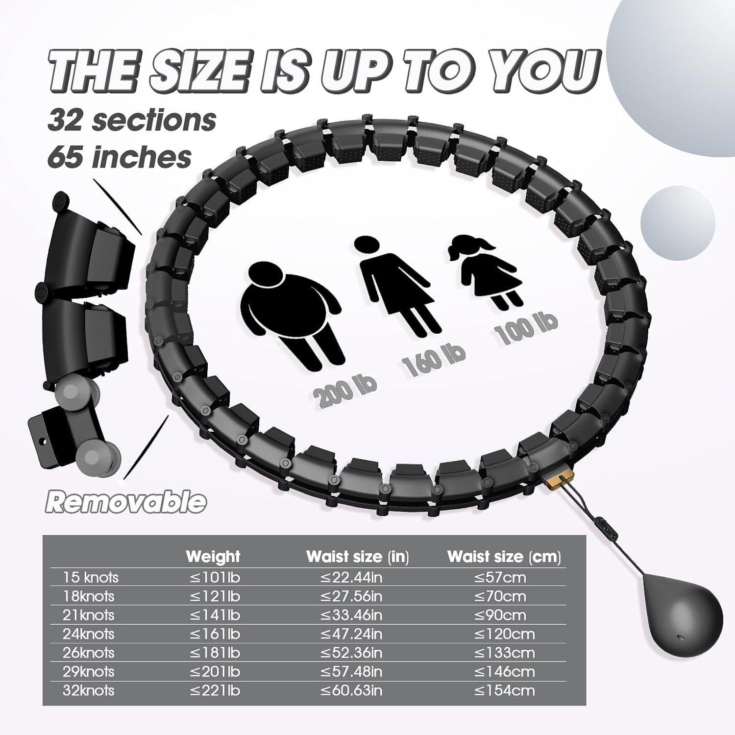 Thumbnail 3 de Smart Hoop Fitnessreifen mit 32 Segmenten