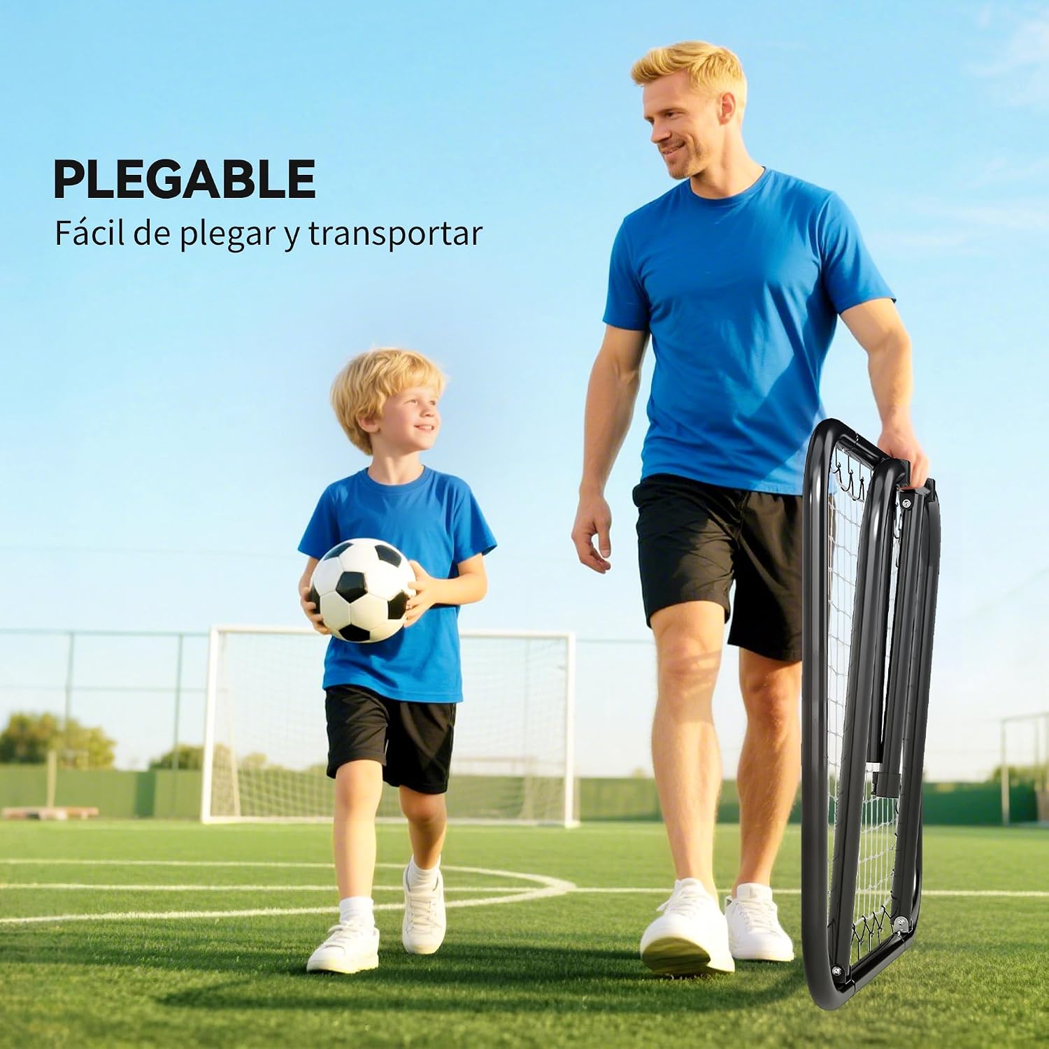 Detalle 2 de HOMCOM Red de Rebote Plegable 78x84x65-78 cm
