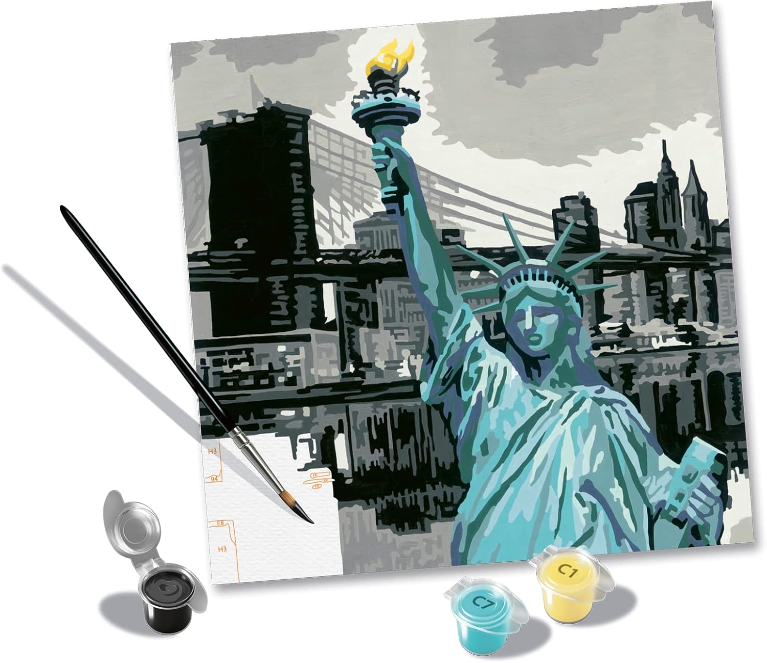 Thumbnail 1 de Ravensburger CreArt 28998 „New York City Vibes“ – Malen nach Zahlen für Erwachsene (DIY-Malset mit Acrylfarben)