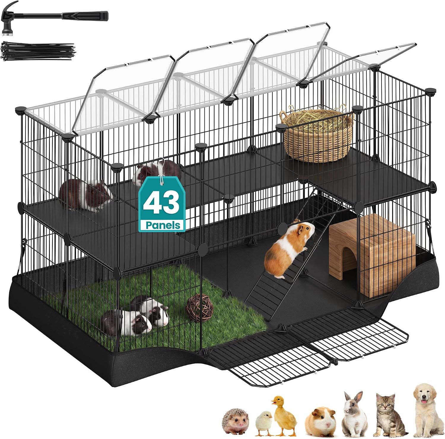 SONGMICS Steel Pet Playpen