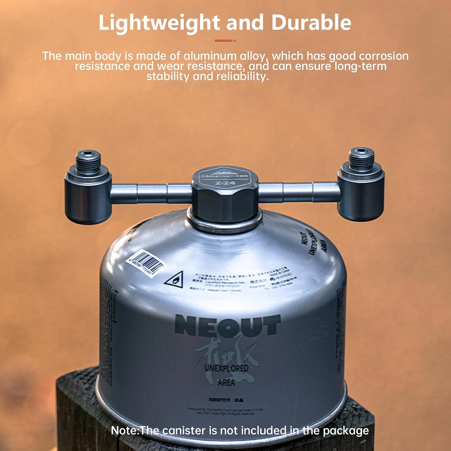 Detalle de Camping Moon Two Supply One Gaskartuschen Adapter (EN417/Lindal) für Campinglaternen