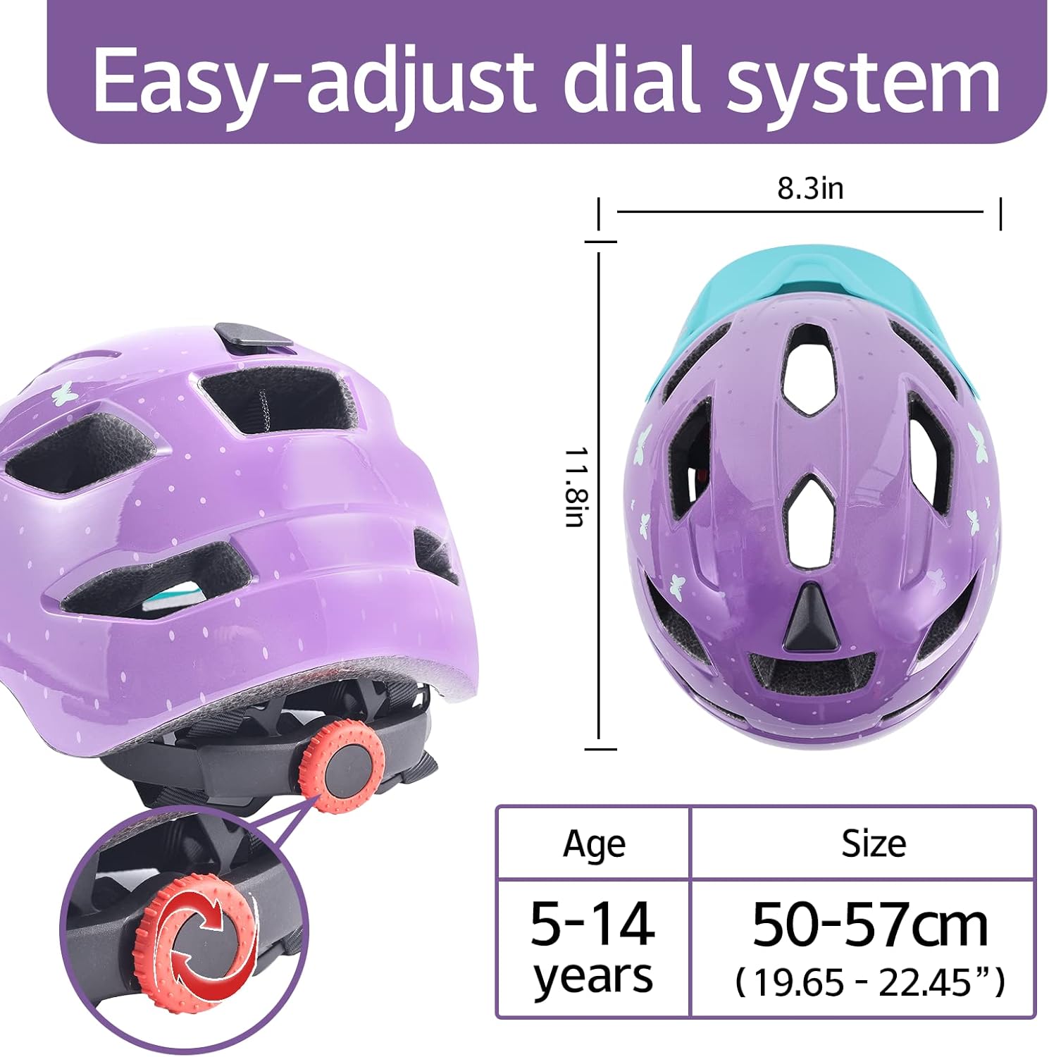 Thumbnail 1 de OnBros Kinder-Fahrradhelm für 5–13 Jahre (48–57 cm) mit abnehmbarem Visier