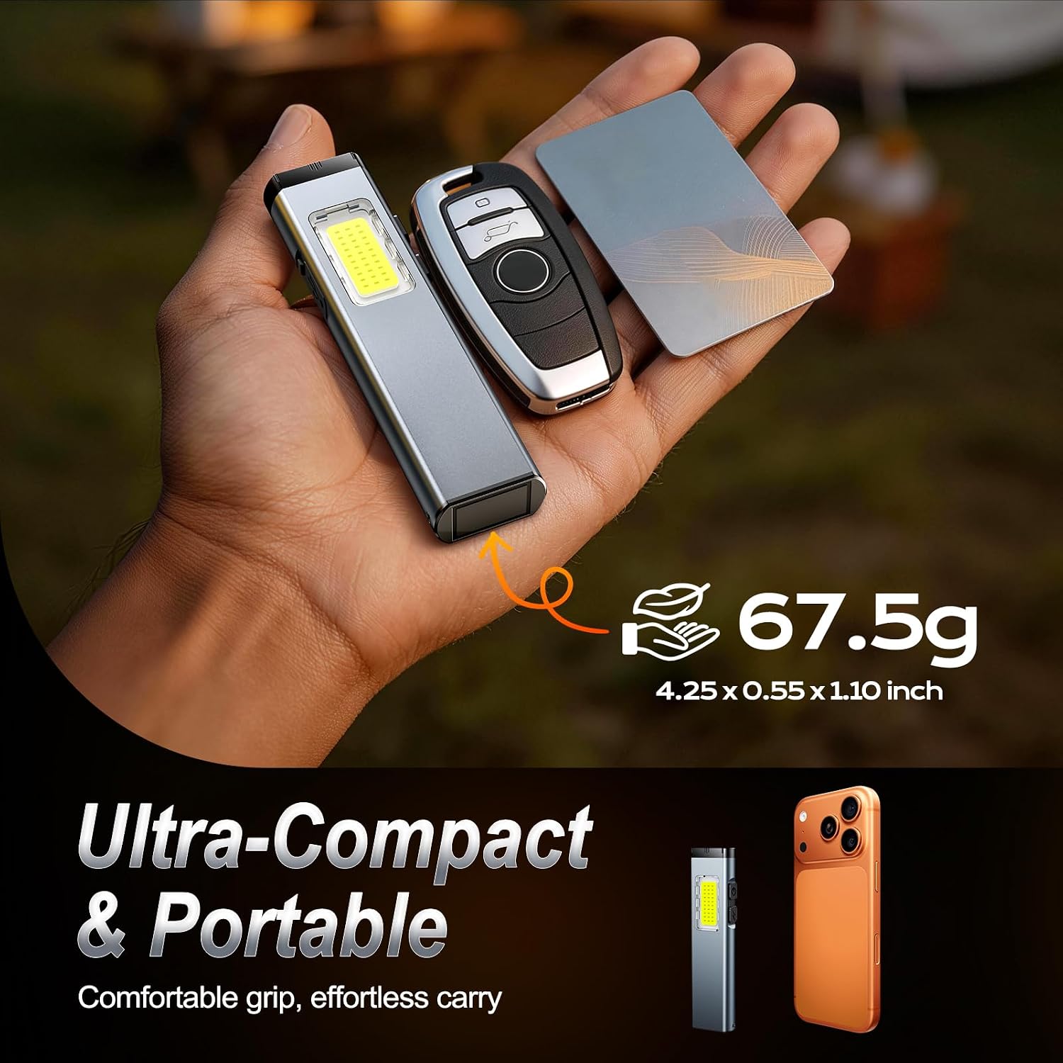 Detalle de ISEYOU Torch Rechargeable 800 Lumens Dual-Source LED Mini Flashlight
