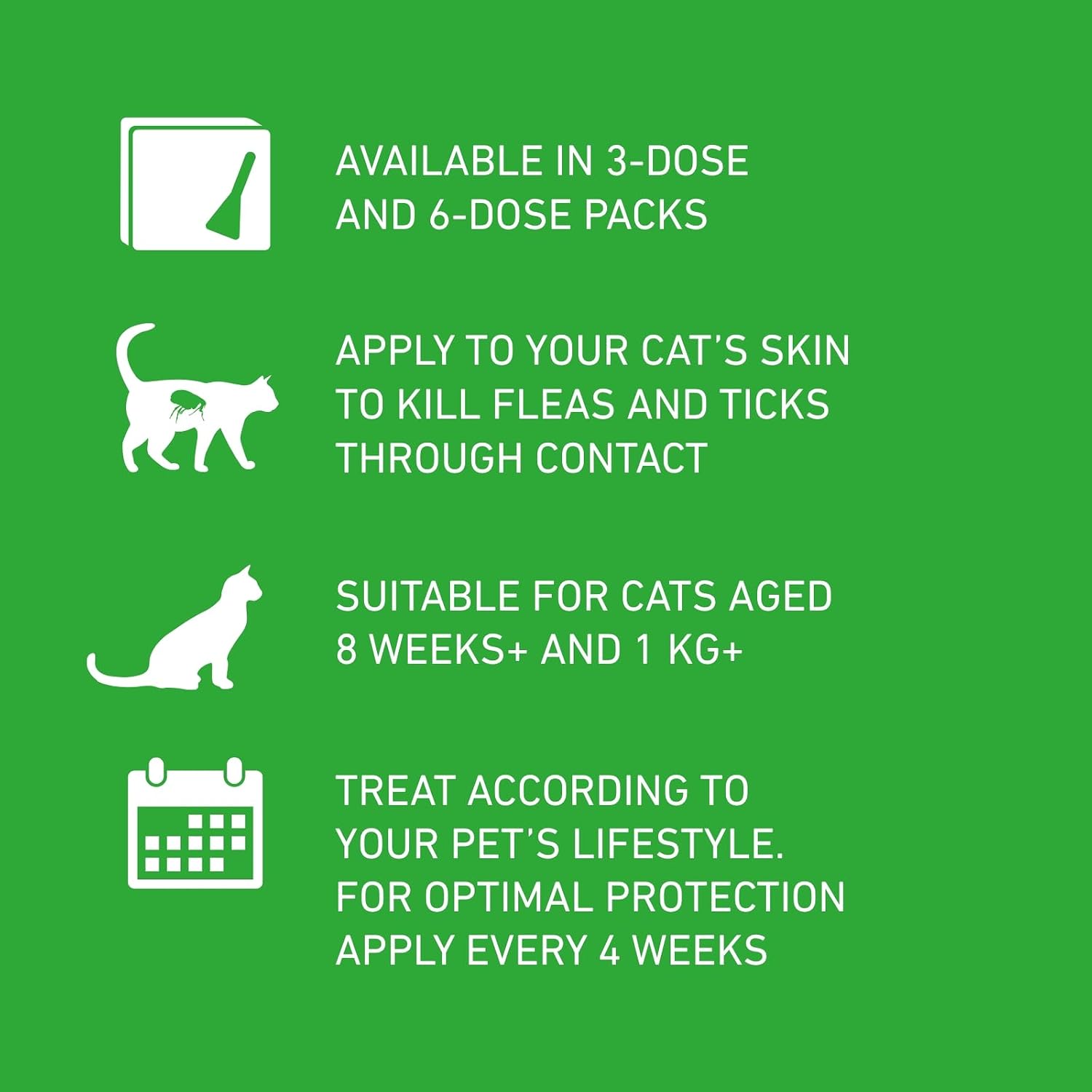 Detalle de FRONTLINE Plus Flea & Tick Treatment for Cats and Ferrets – 6 Pipettes