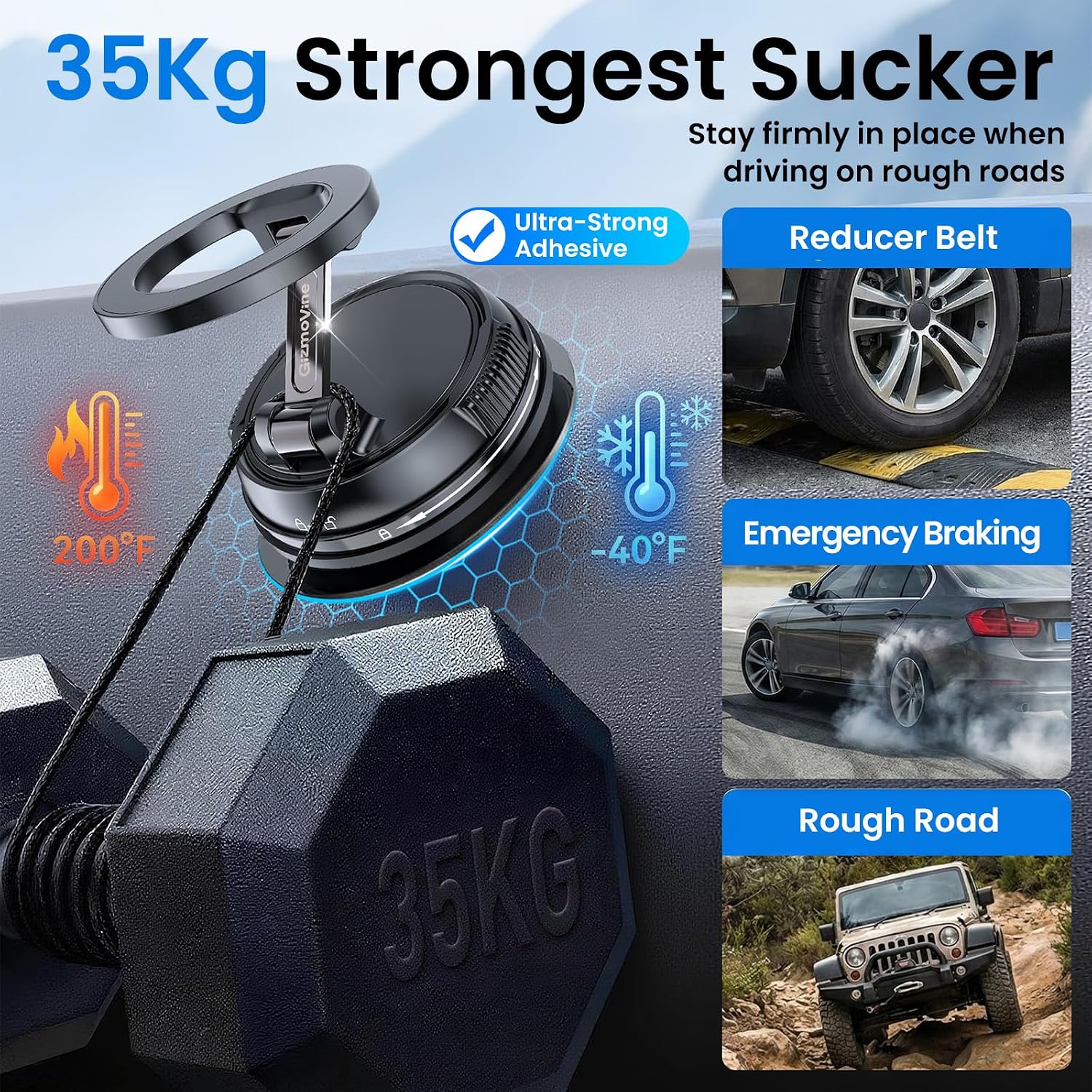 Detalle de GizmoVine Car Phone Holder 35KG