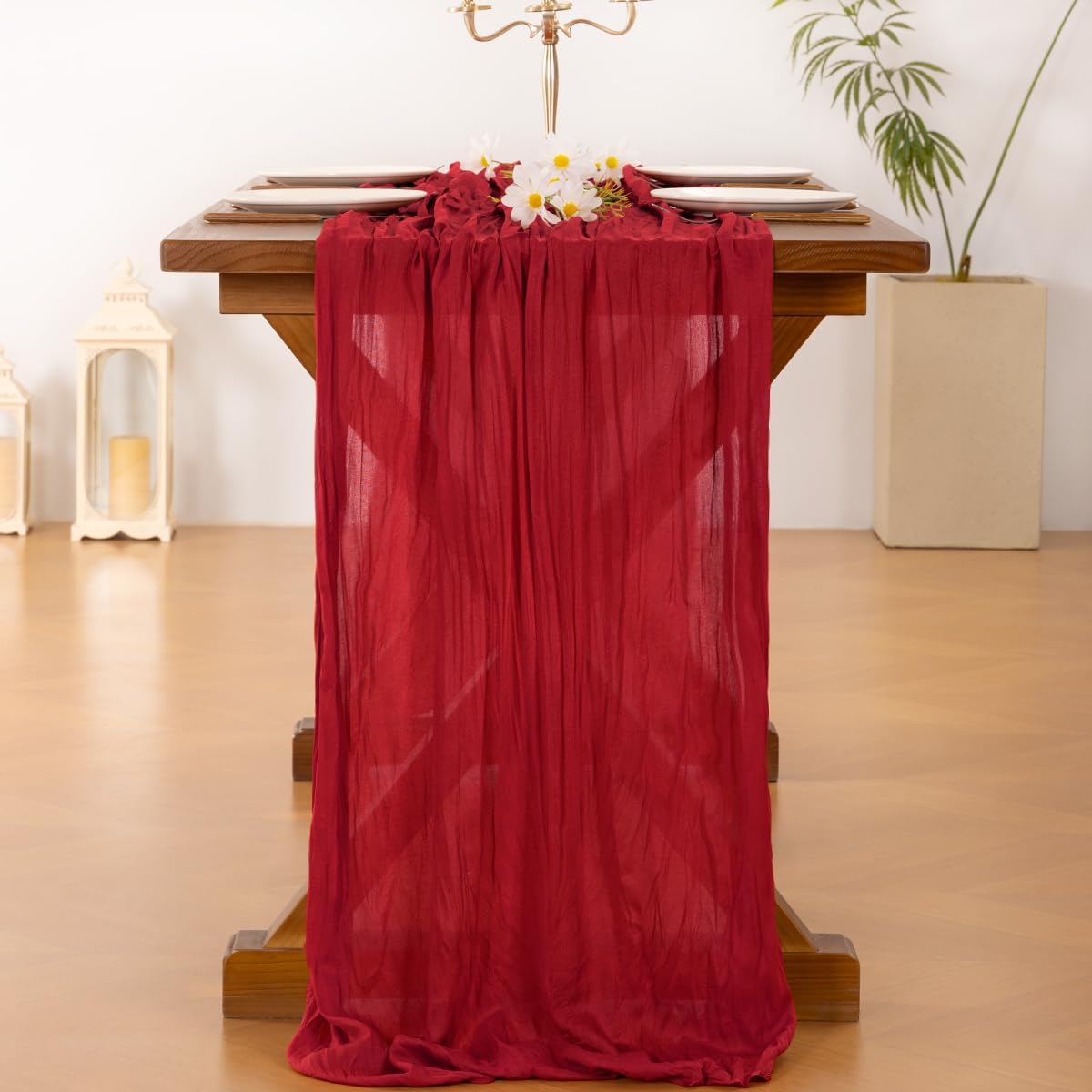 Thumbnail 4 de Socomi 120-inch Red Table Runner