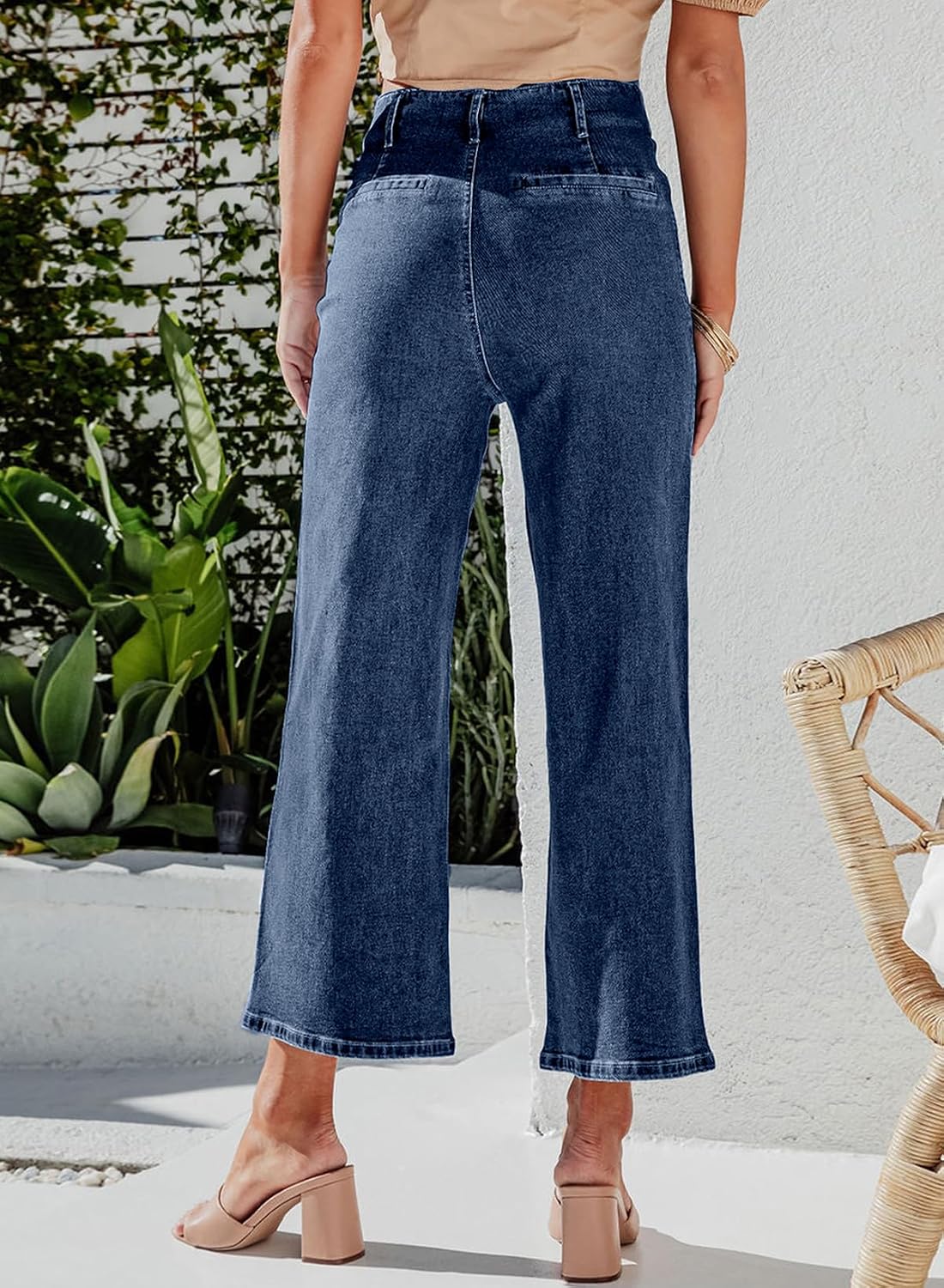 Detalle de SIDEFEEL Wide Leg Jeans High Waisted