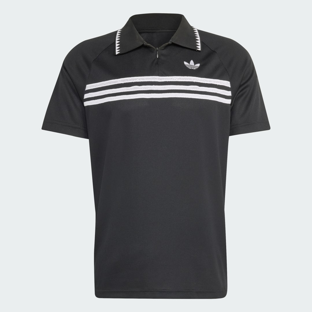 Thumbnail 3 de Polo Chest Stripes Slim de Adidas — polo negro de corte ajustado con detalle de rayas en el pecho