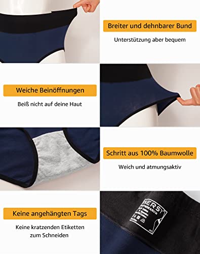 Detalle 2 de INNERSY Damen-Taillenslip XL, hoher Bund, Stretch-Baumwolle und volle Abdeckung