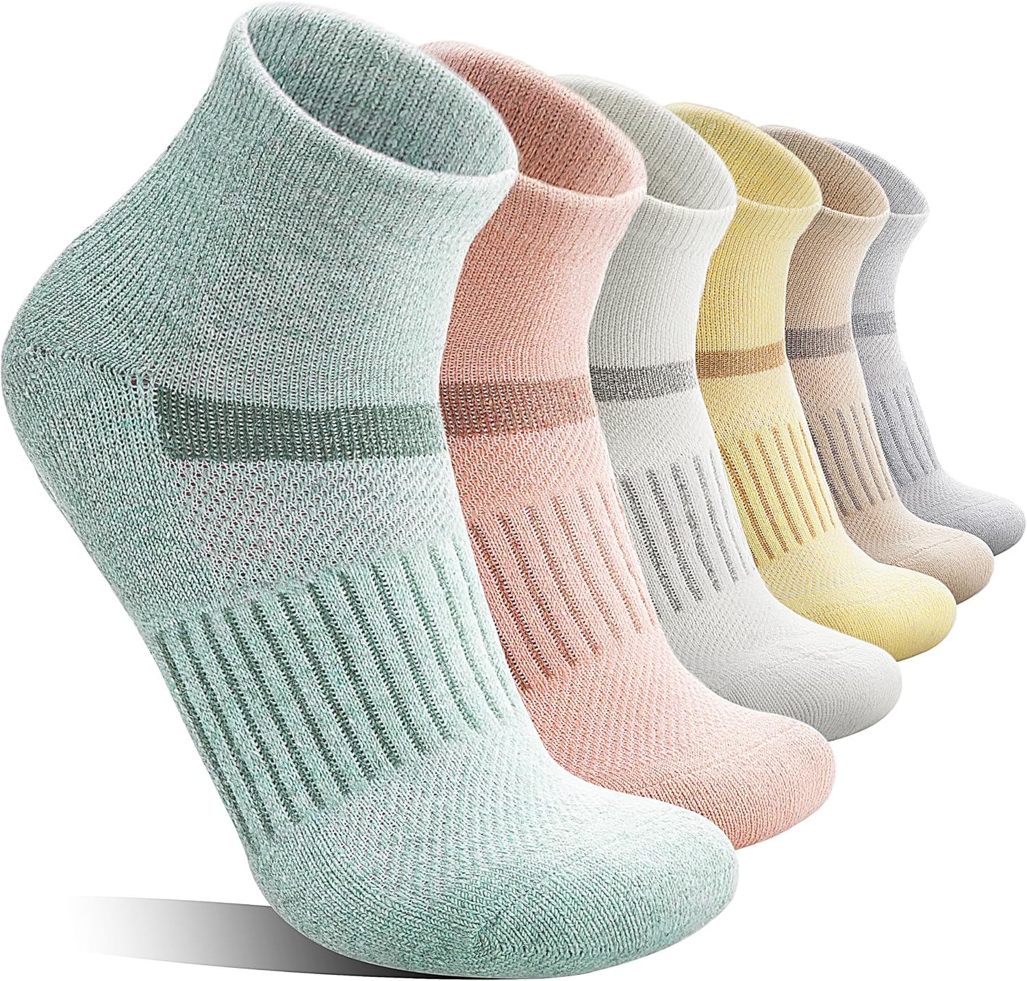 Detalle de MOSEY KOSY Merino Kurz Viertellänge Wandersocken