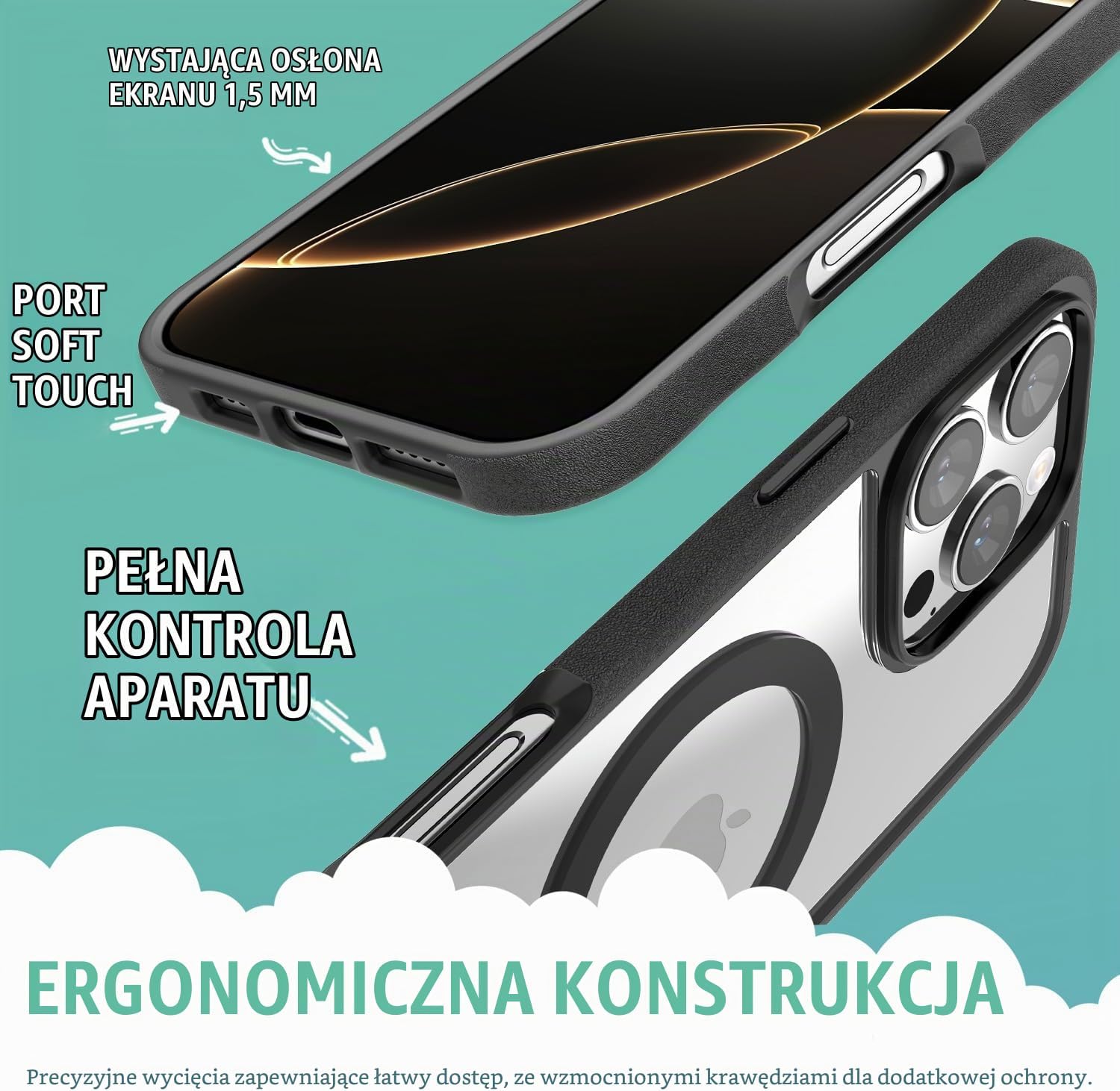 Thumbnail 2 de Smartish Gripmunk do iPhone’a 16 Pro Max – etui MagSafe z TPU