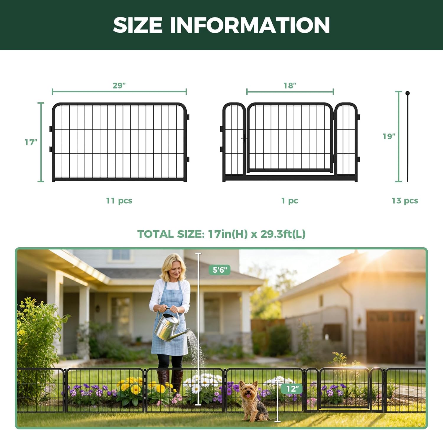 Thumbnail 5 de FXW Yard Garden Fence 29.3 ft heavy duty