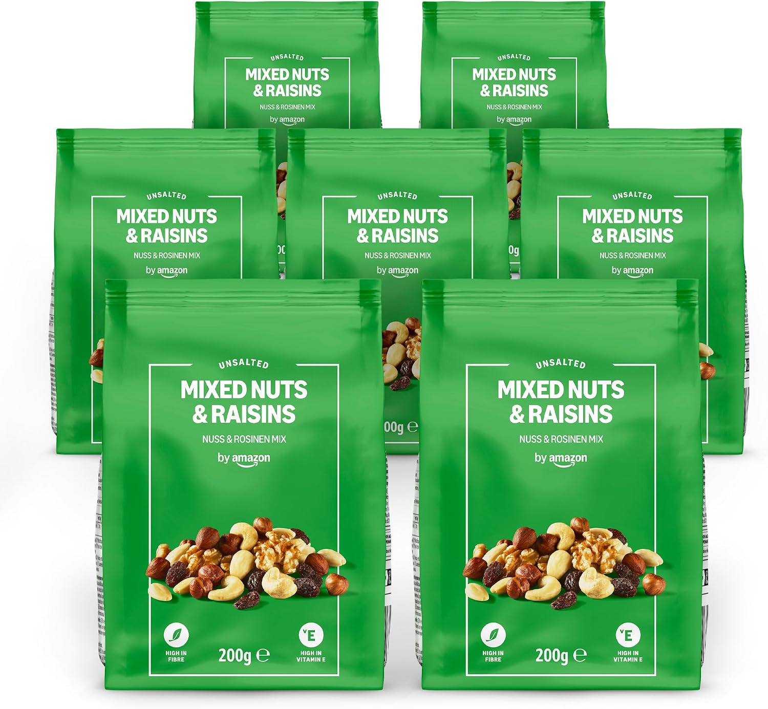 Detalle de by Amazon Frutta a Guscio Mista e Uva Passa 200 g (confezione da 7)