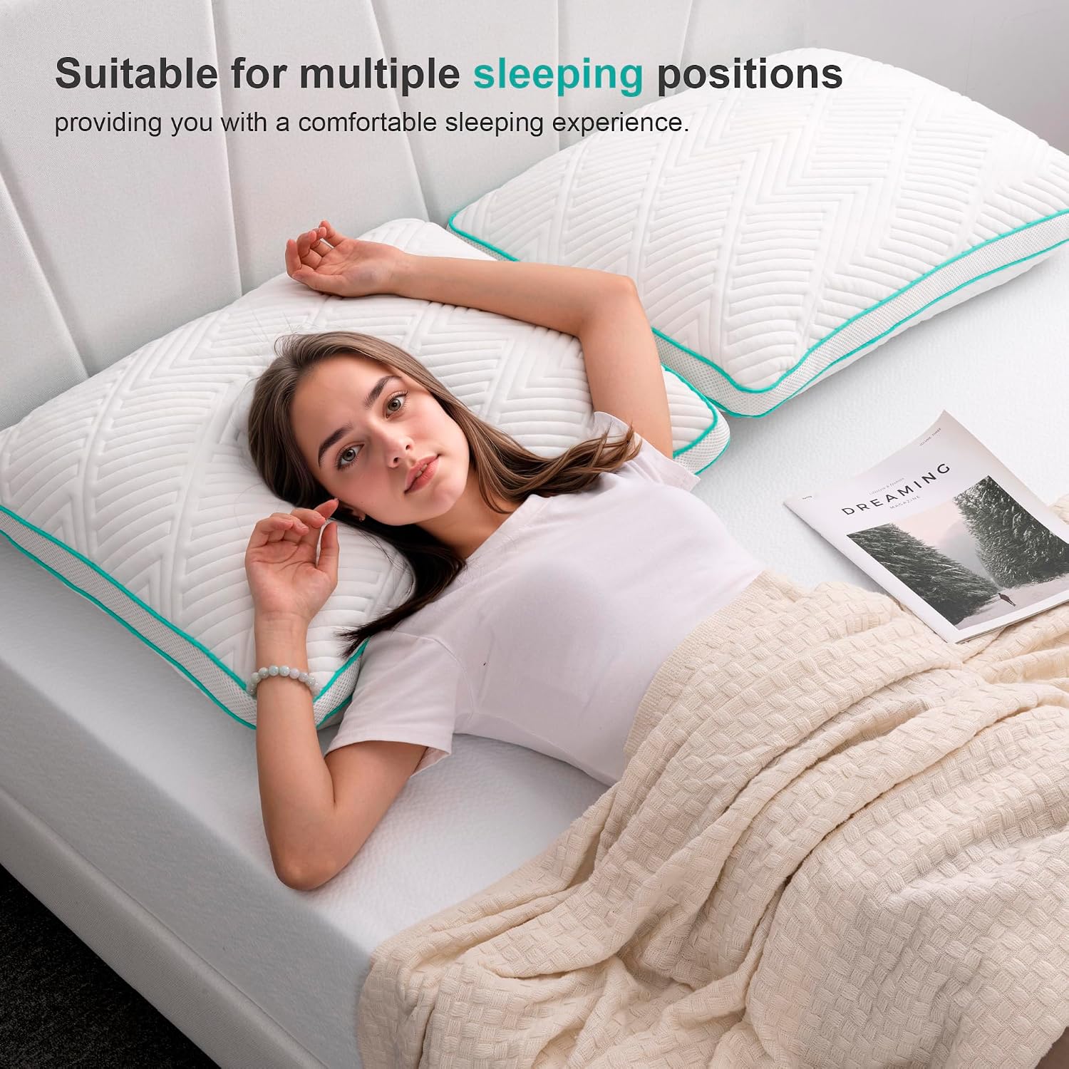 Thumbnail 6 de Twirest Pillows 2 Pack shredded memory foam 51x66cm