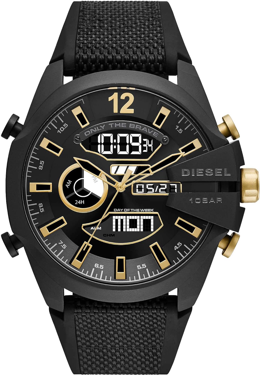 Thumbnail 5 de Diesel Montre Mega Chief pour Homme – Mouvement Ana-Digi, Boîtier Gun et Cadran Gris