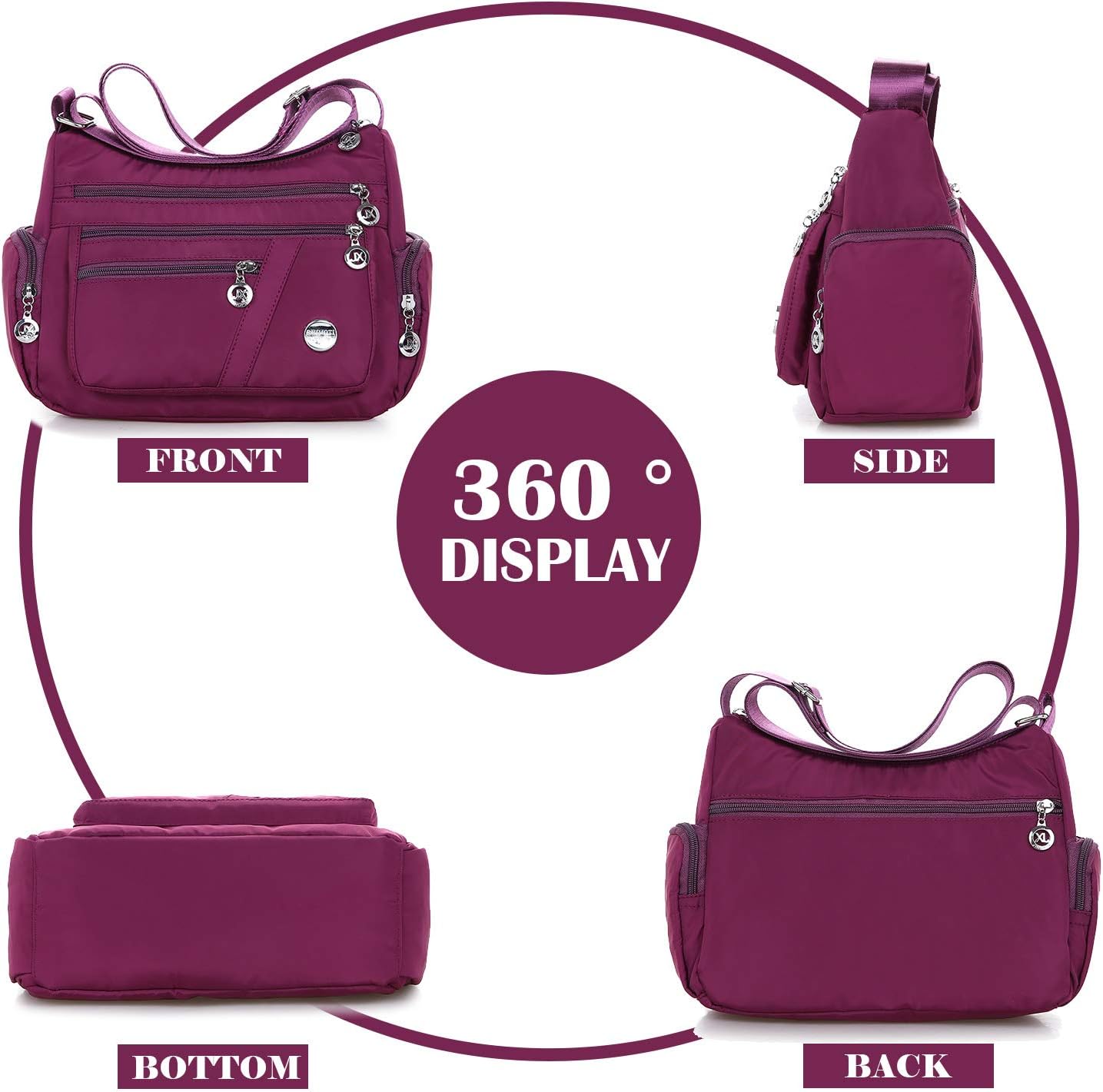 Thumbnail 4 de Gladdon Crossbody Bags for Women: Lightweight Nylon Tote with Multiple Pockets