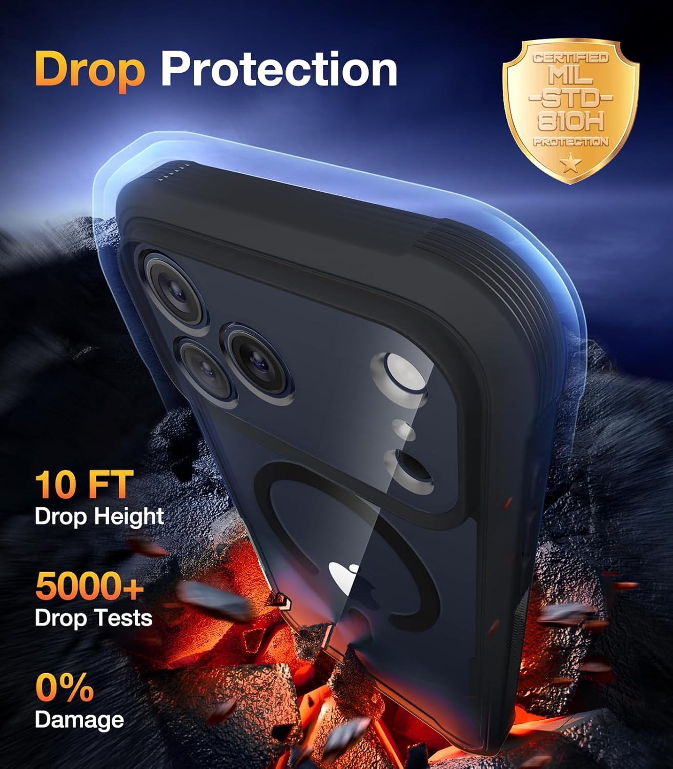 Thumbnail 2 de Diaclara Magnetic Case for iPhone 17 Pro Max with Built-in Privacy Screen and Full-Body 360° Protection
